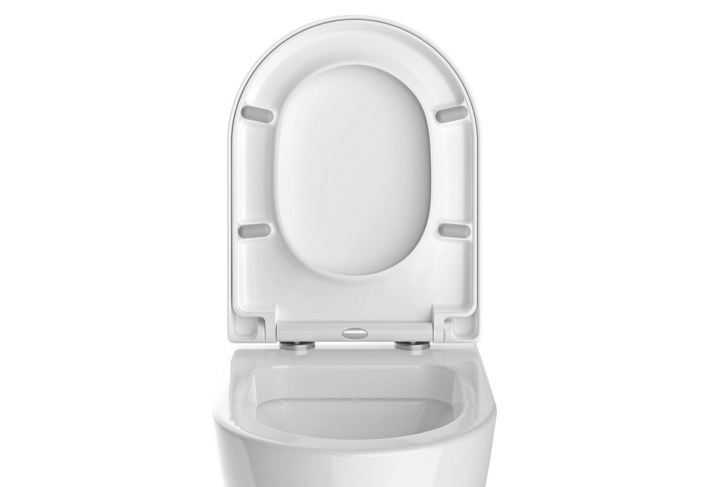 Thumbnail - Bernstein WC-Sitz U1002 (Komplett-Set, inkl. Befestigungsmaterial), weiß / D-Form / Absenkautomatik / aus Duroplast / ab...