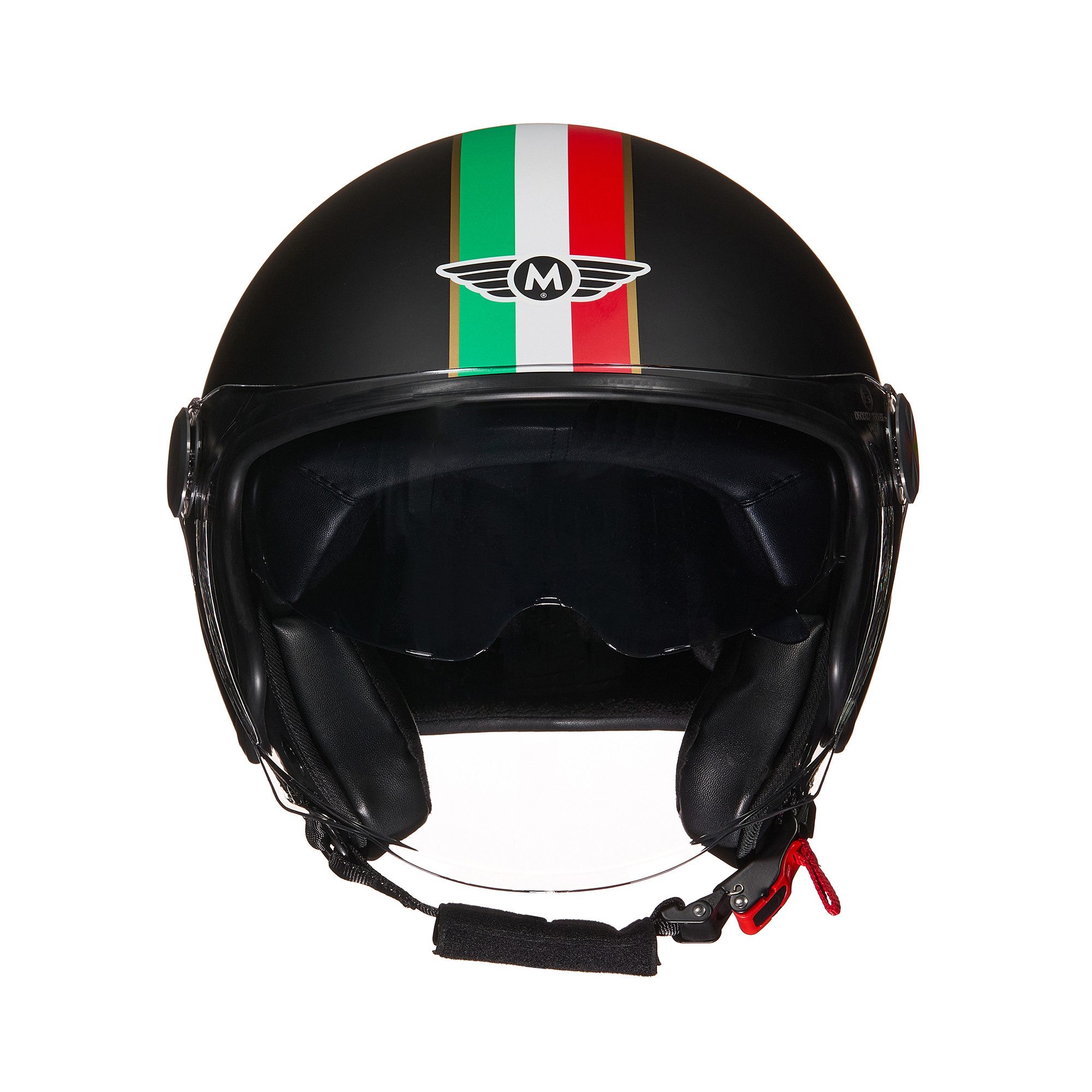 MOTO HELMETS Motorradhelm Jethelm Motorradhelm, Helm für Motorrad & Roller, Schnellverschluss, Sonnenvisier, nur 1050g – Bild 2 von 5