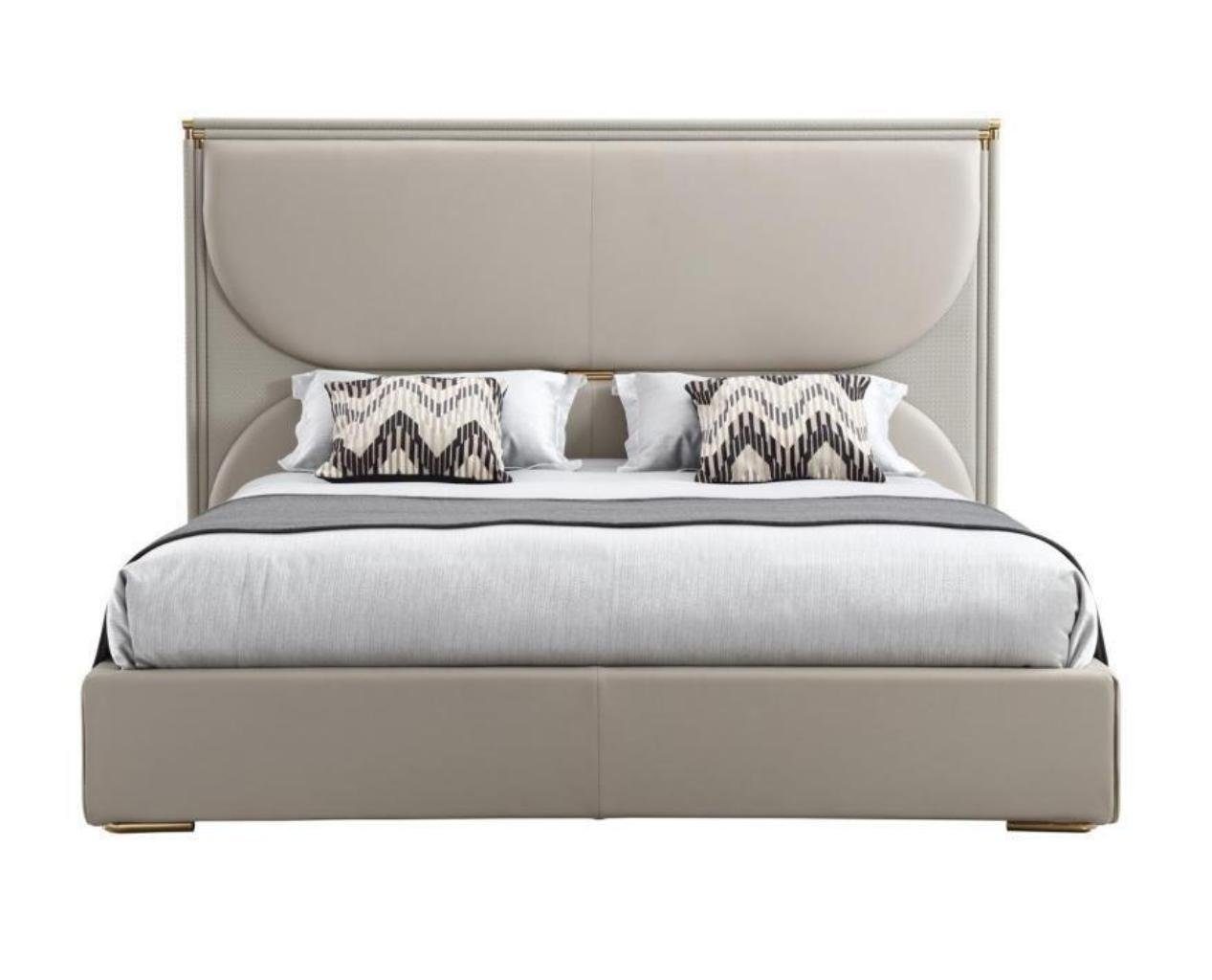 JVmoebel Bett Luxus Schlafzimmer Bett Designer Möbel Doppelbett Weiß Textil Betten (1-tlg., 1x Bett), Made in Europa