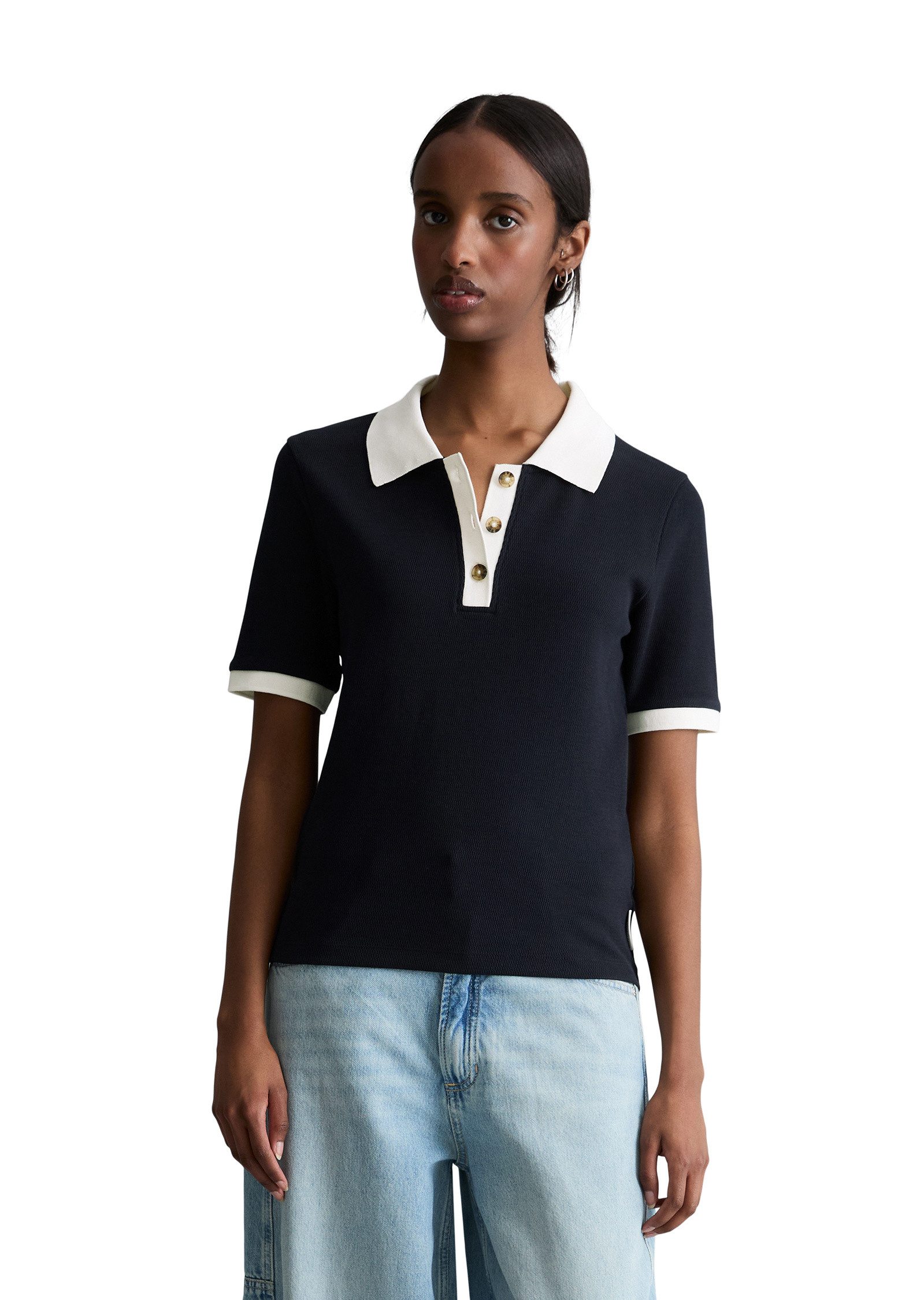 Marc O'Polo DENIM Poloshirt aus reiner Bio-Baumwolle