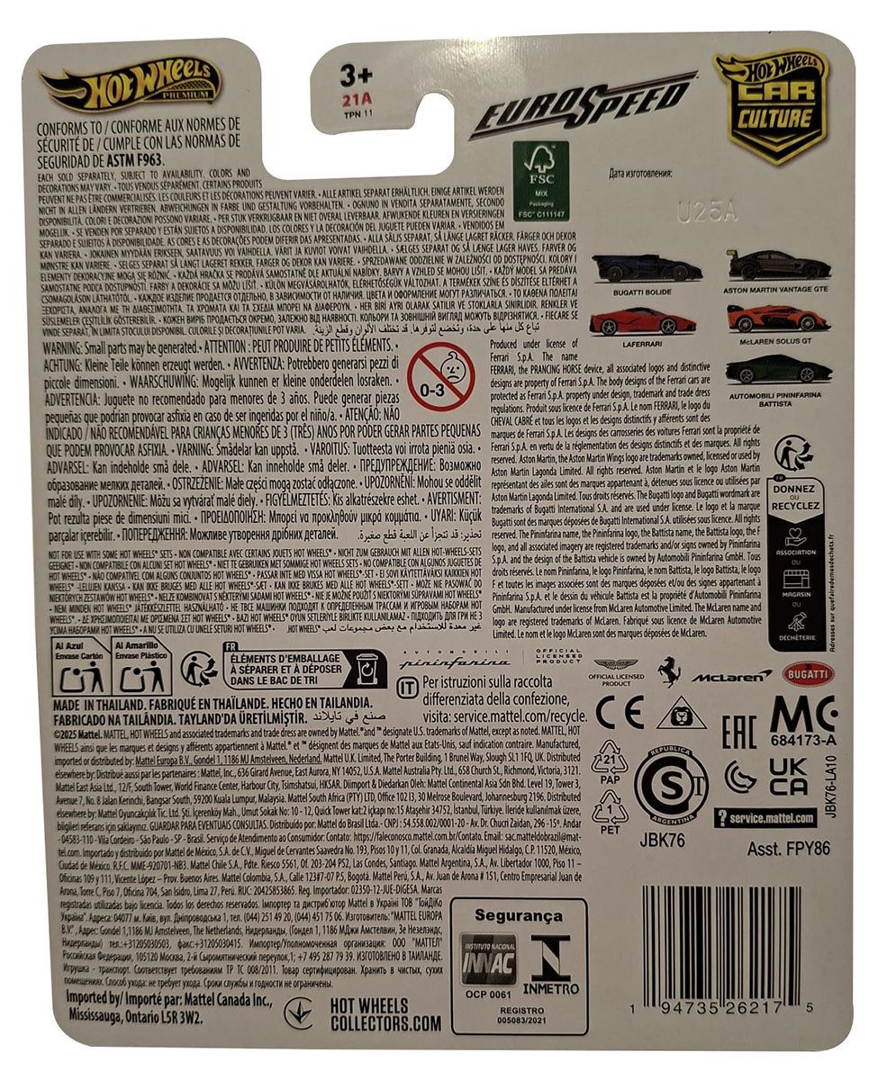 Mattel® Spielzeug-Auto Hot Wheels Premium Car Culture Die-Cast Spielzeug Aston Martin Auto