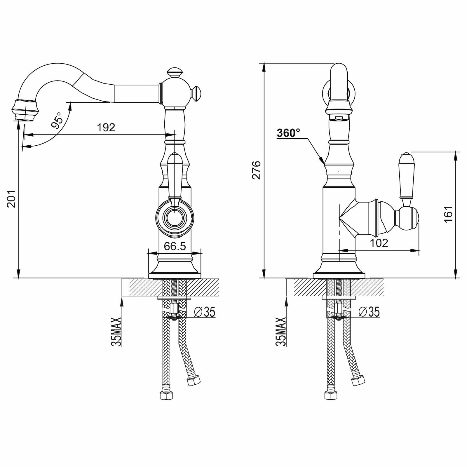 PaulGurkes Waschtischarmatur PGLUNA56 (Armatur)