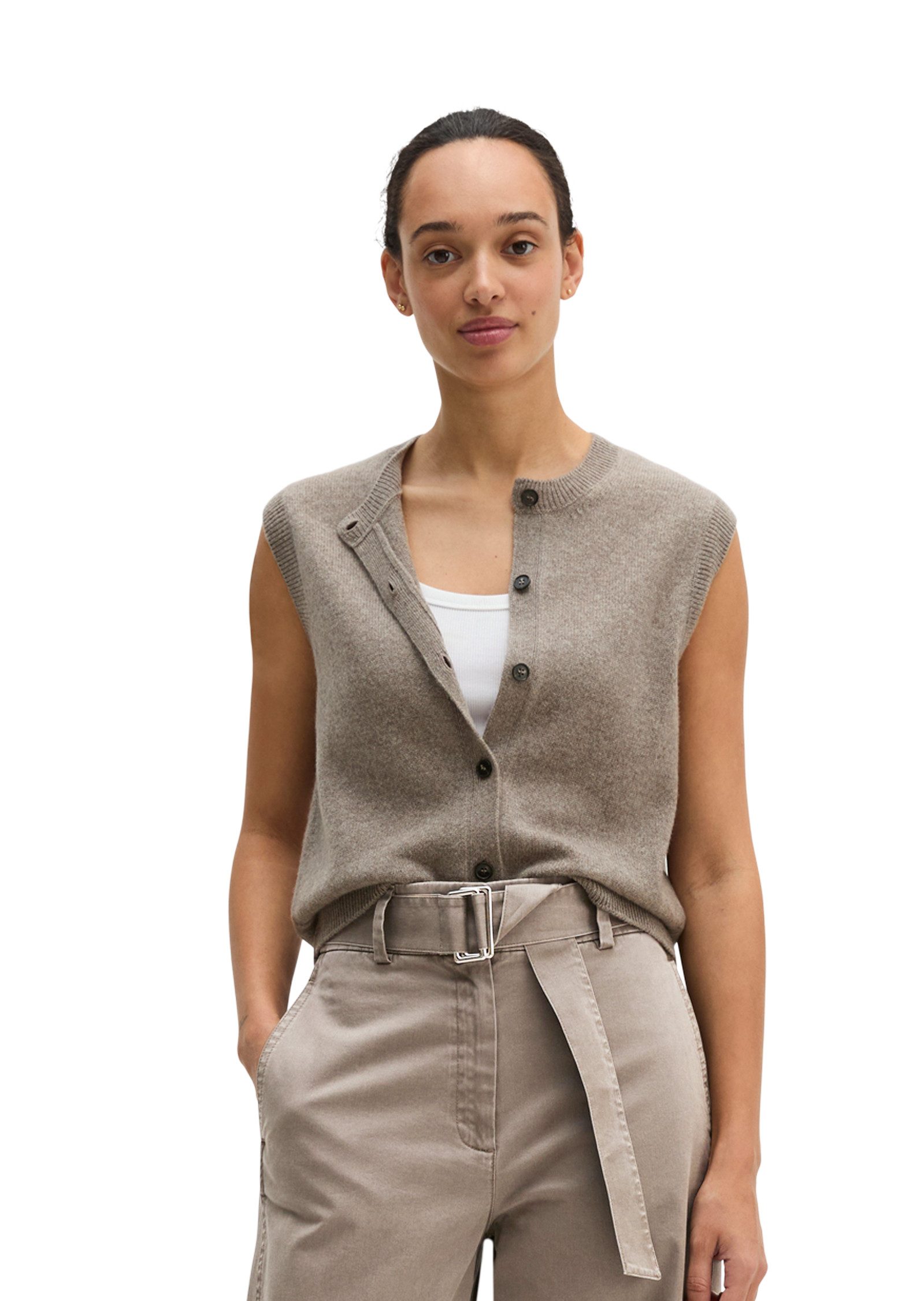 Marc O'Polo Strickweste aus flauschiger Lambswool