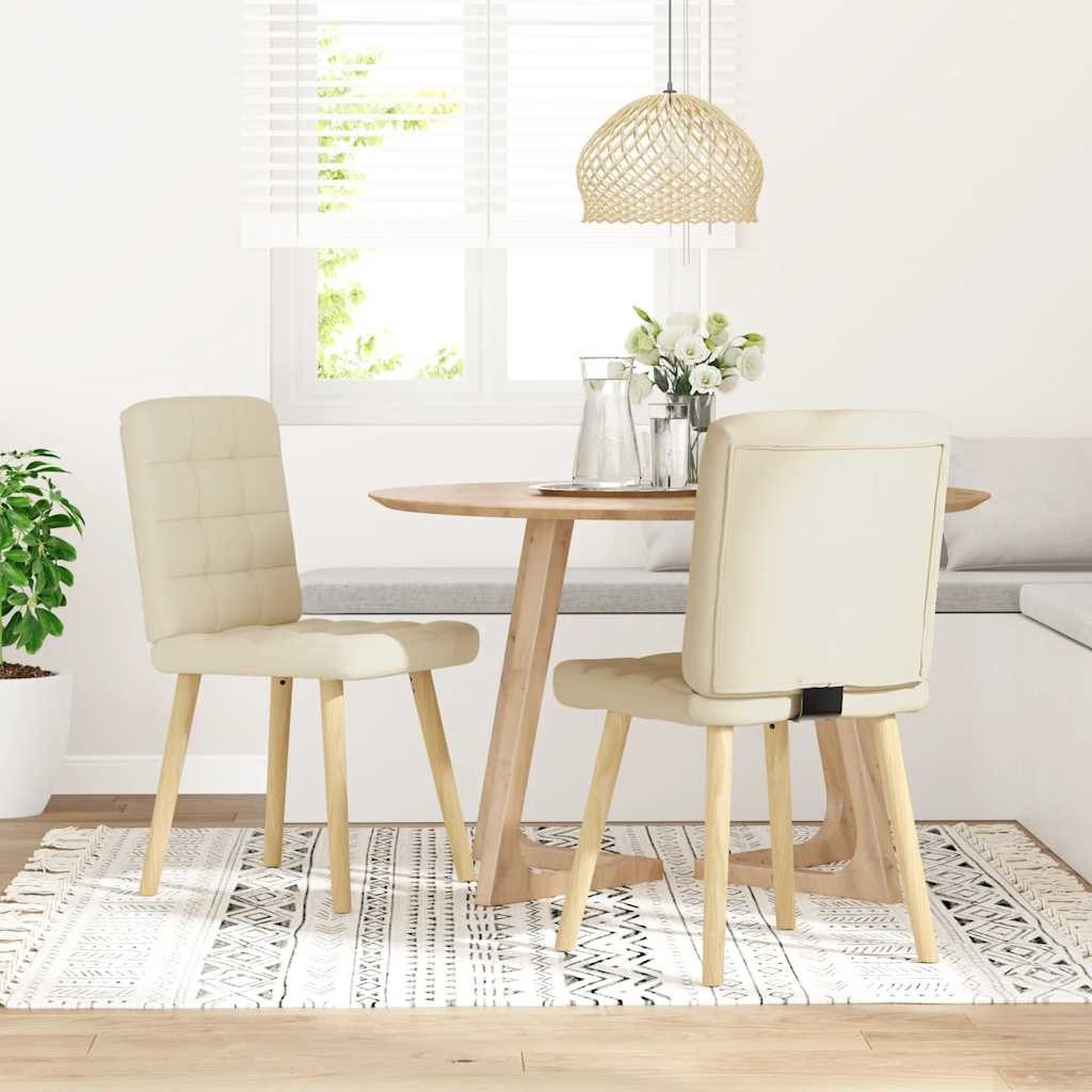 vidaXL Esszimmerstuhl Esszimmerstühle 2 Stk. Leinen günstig online kaufen