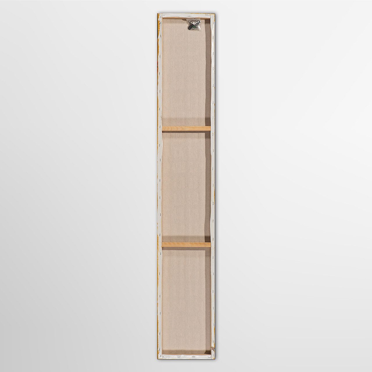 ArtUniverse Gemälde Lustige Giraffen 25x150 cm, Lustig buntes Giraffen-Trio