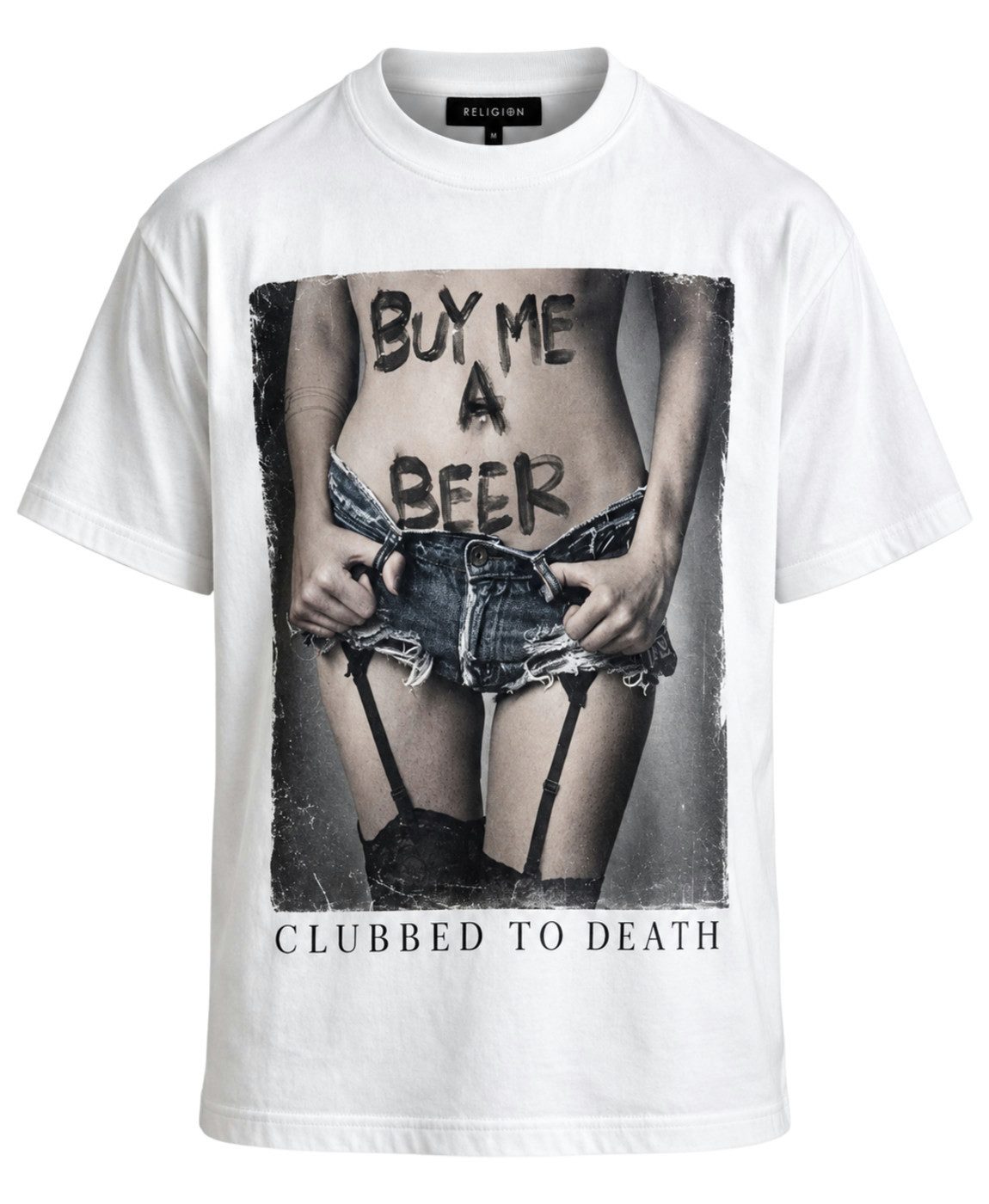 Religion T-Shirt RELIGION Clothing Herren T-Shirt BUY ME BEER-Weiss-XL