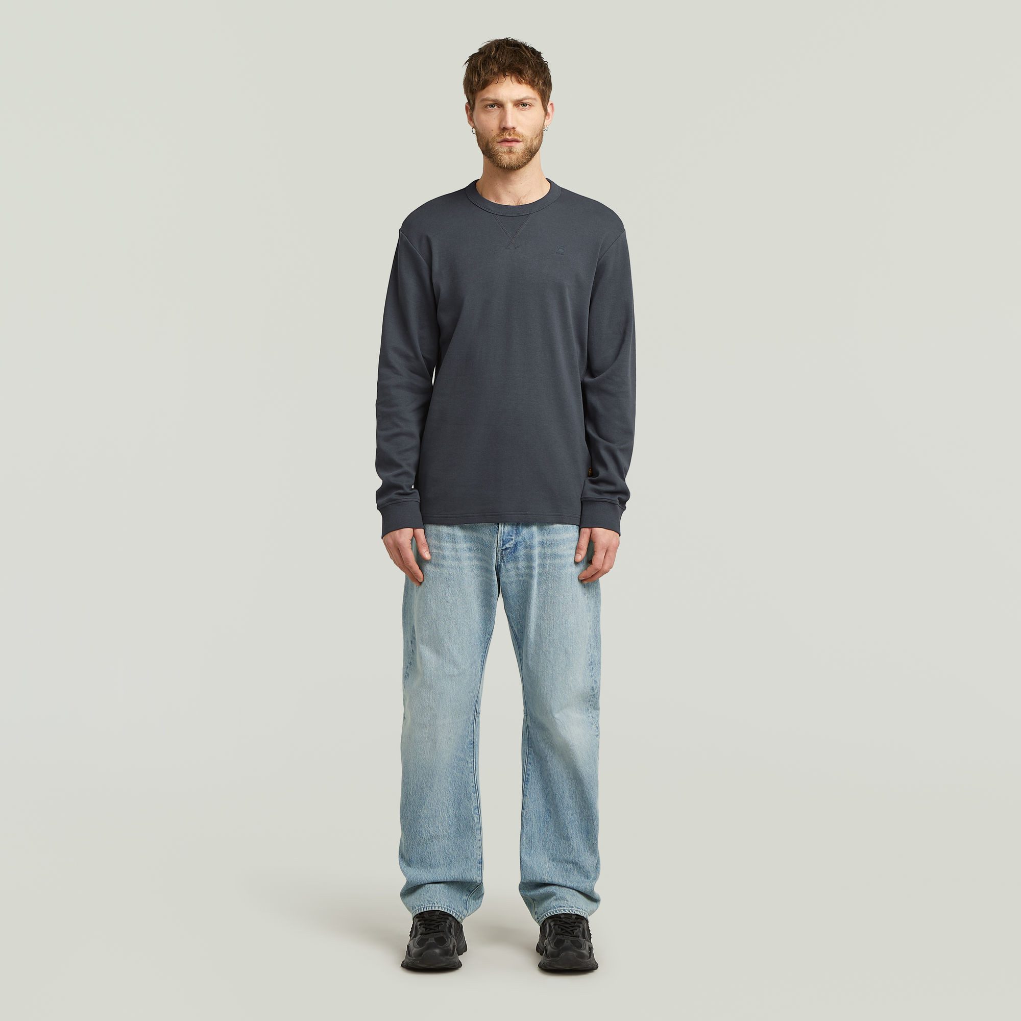 G-STAR Longsleeve Nifous R mit geripptem Einsatz vorne – Bild 5 von 5