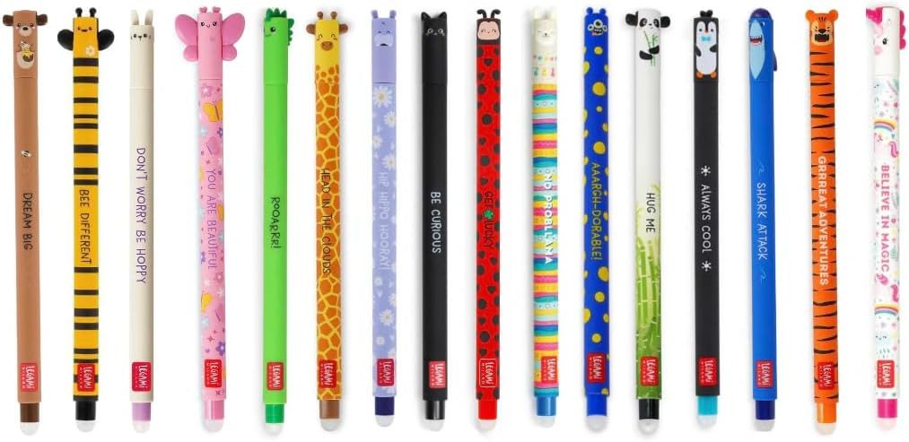 Legami Gelschreiber 15er Set Gel-Radierstifte, Erasable Pen, Stifte mit radierbarer Tinte, (15-tlg)