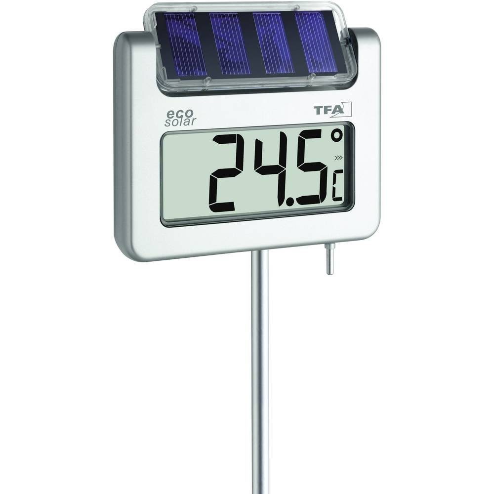 Gartenthermometer Gartenthermometer mit Solar-Beleuchtung
