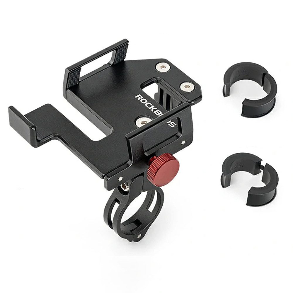 ROCKBROS Handy-Halterung Fahrradhalterung Lenkerhalterung Smartphonehalter, (bis 7.09 Zoll, Spar-Set, 1-tlg., 72-117 mm verstellbar, Aluminium, verstellbar, offene Bauweise)