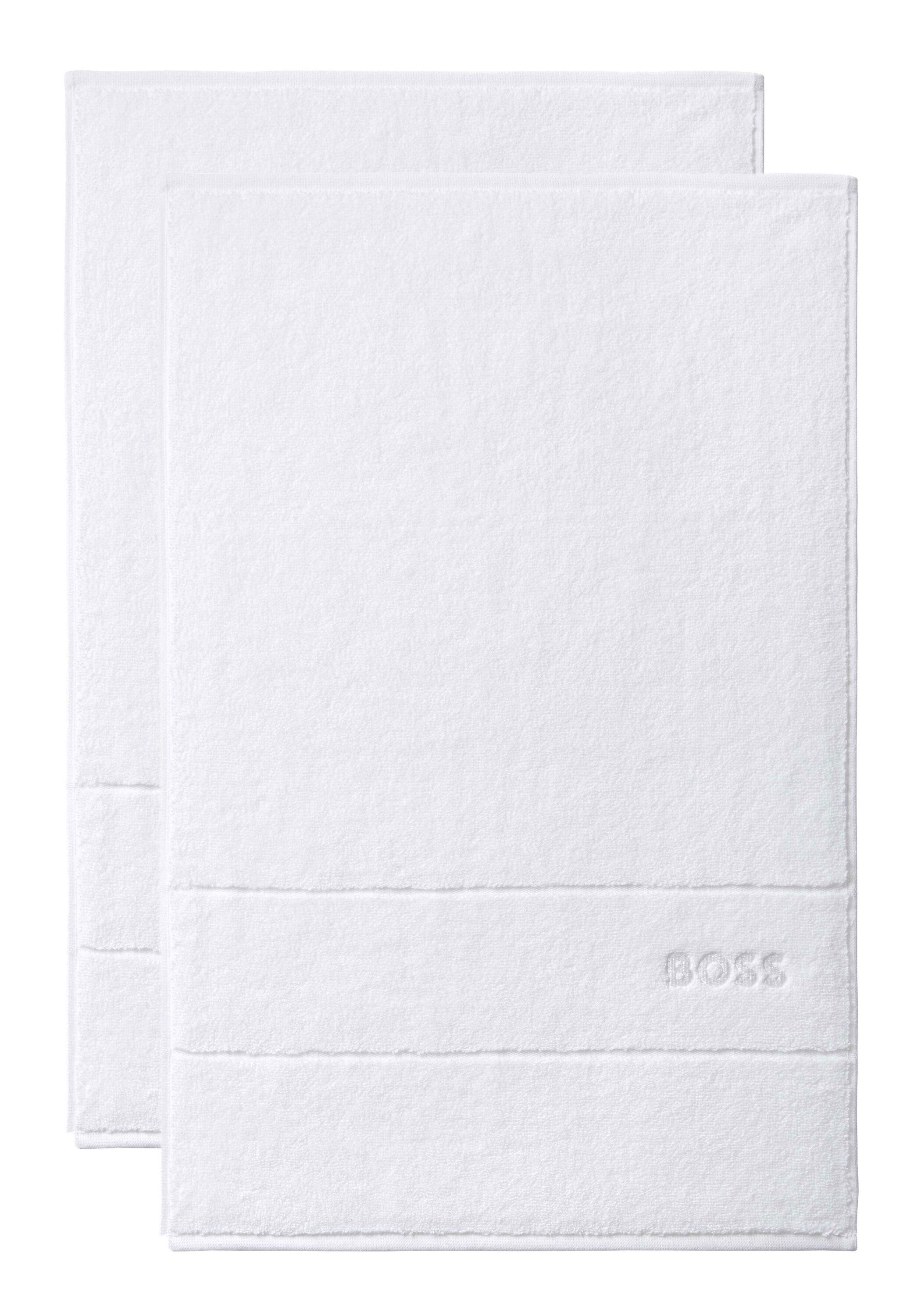 Hugo Boss Home Gästehandtücher PLAIN (2tlg), 100% Baumwolle, mit modernem Design ICEN | Gästehandtücher