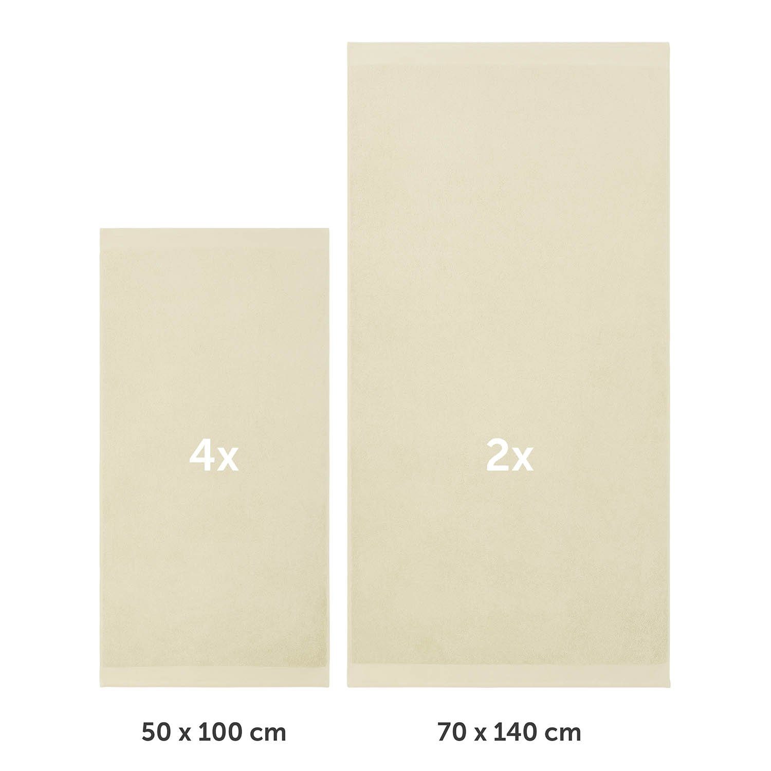 Blumtal Handtuch Set Premium 4/6-tlg. Frottier Dusch- (70x140 cm) & Handtuch (50x100 cm), Frottee (Set, 6-St), 100% Baumwolle, Oeko-TEX Zertifiziert – Bild 2 von 5
