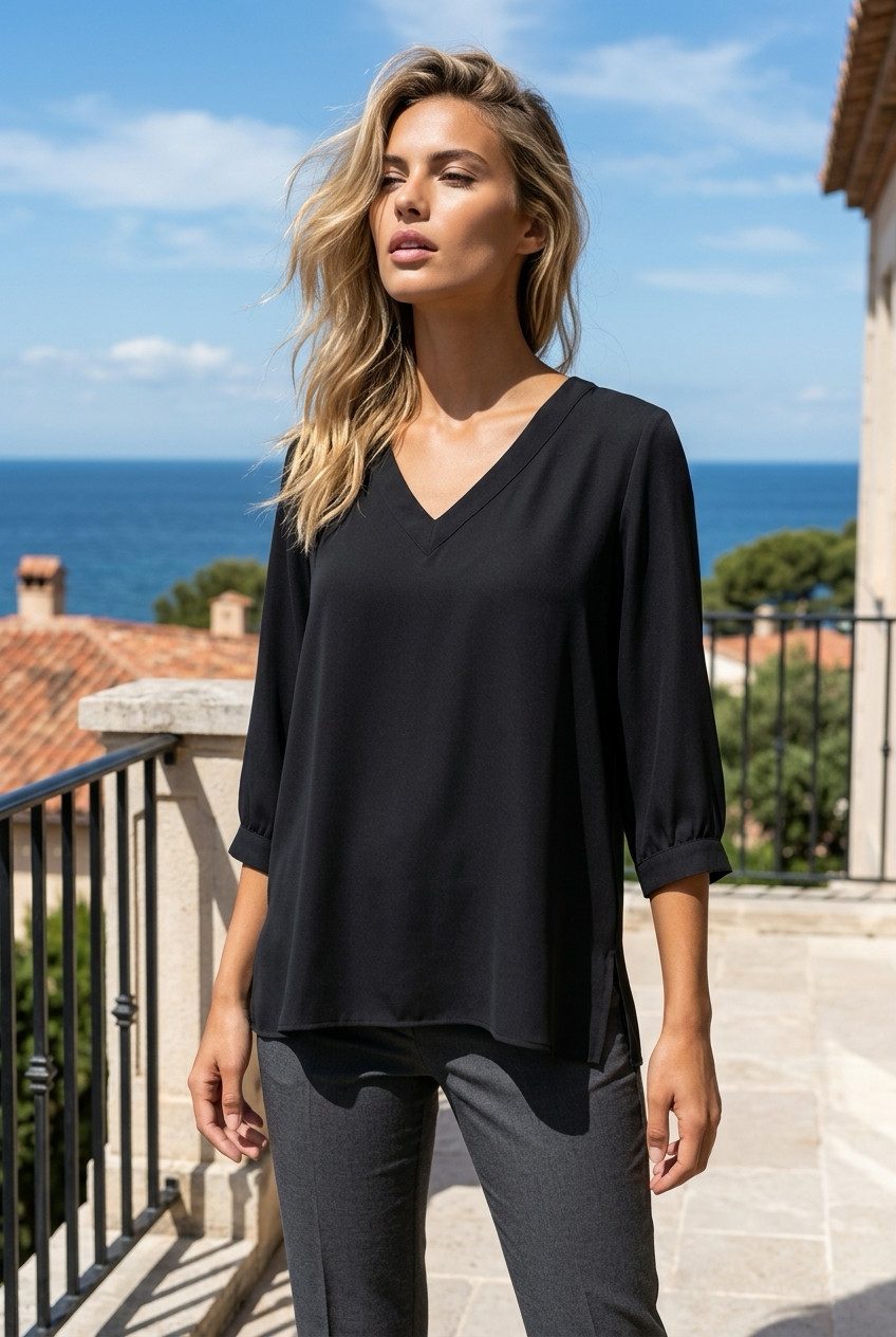 Satinbluse 72109