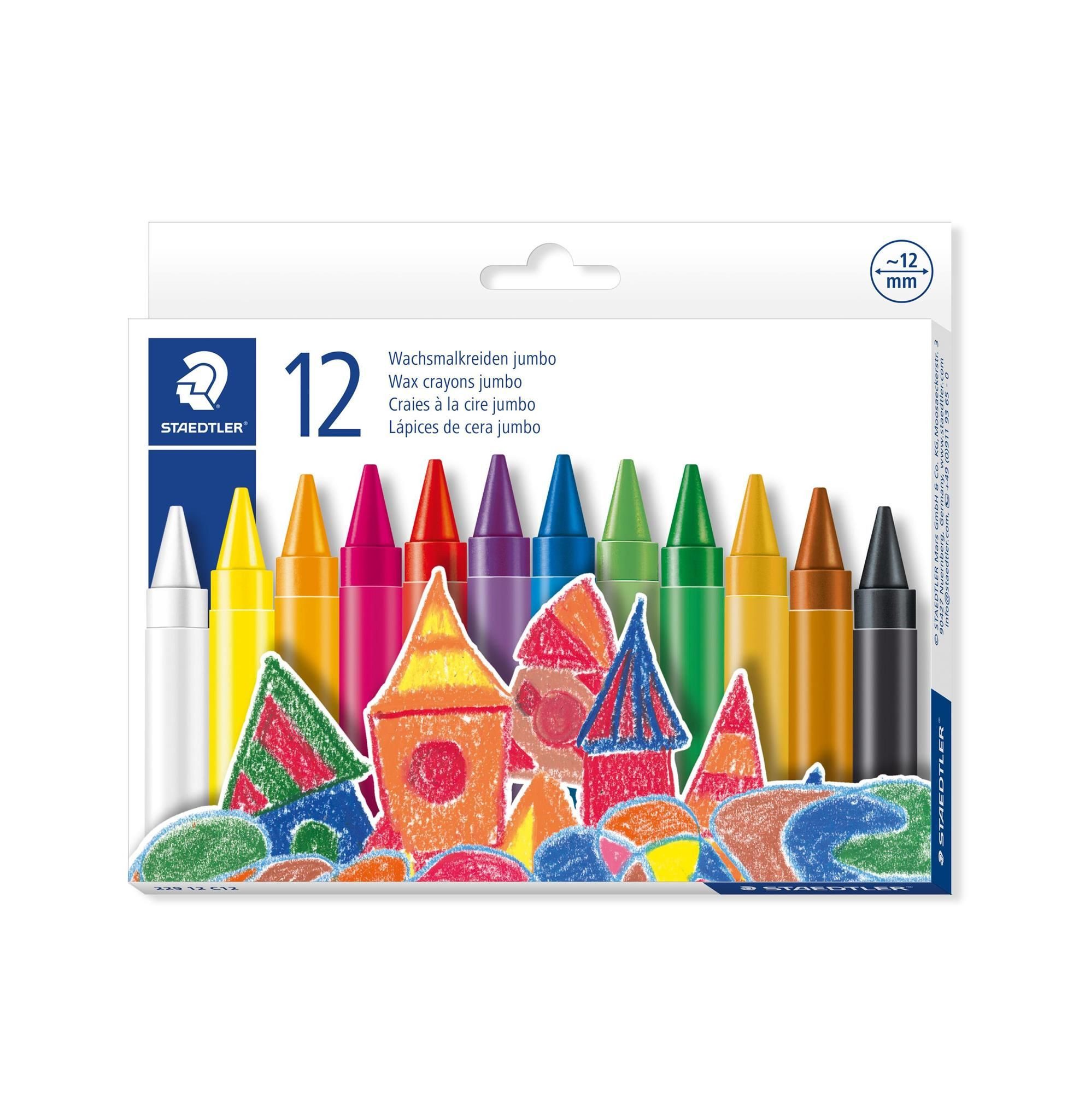 STAEDTLER Wachsmalstift Staedtler Wachsmalkreide jumbo 12x11mm