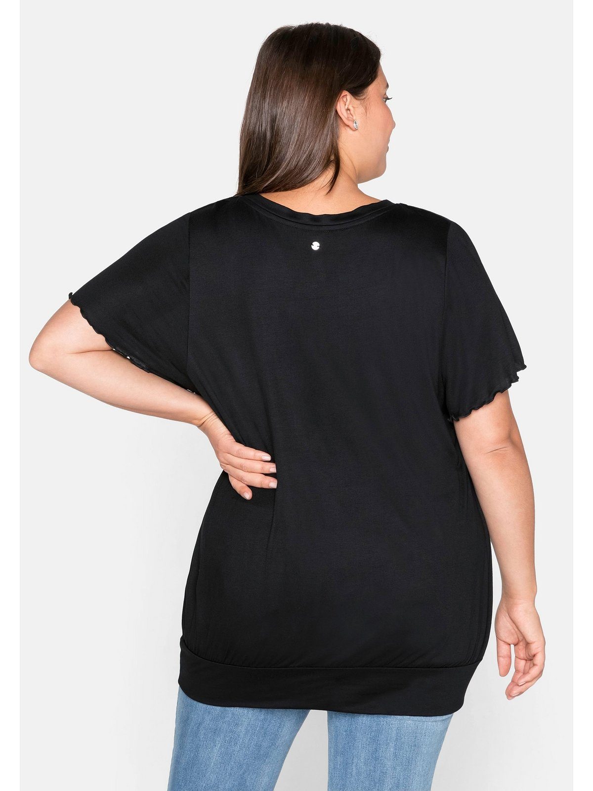 Sheego T-Shirt Große Größen mit Flügelärmeln