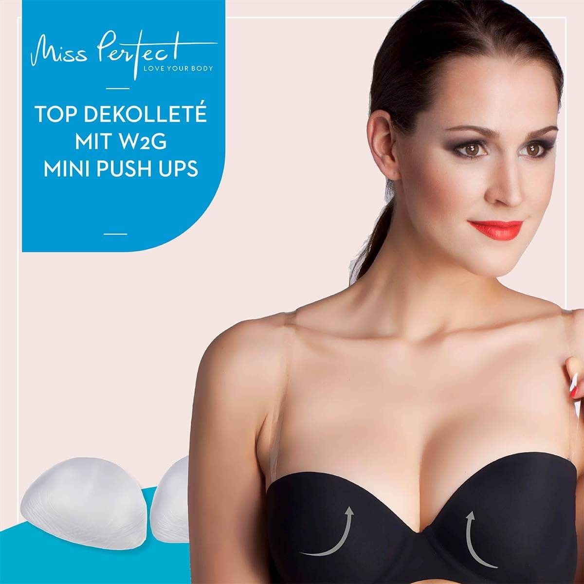 Push-up Contour Add-a-Size, BH-Einlagen Push-up Silikon Miss oder Transparent Mini BH Triangel W2G3900010202630, Silikon Einlage, Perfect