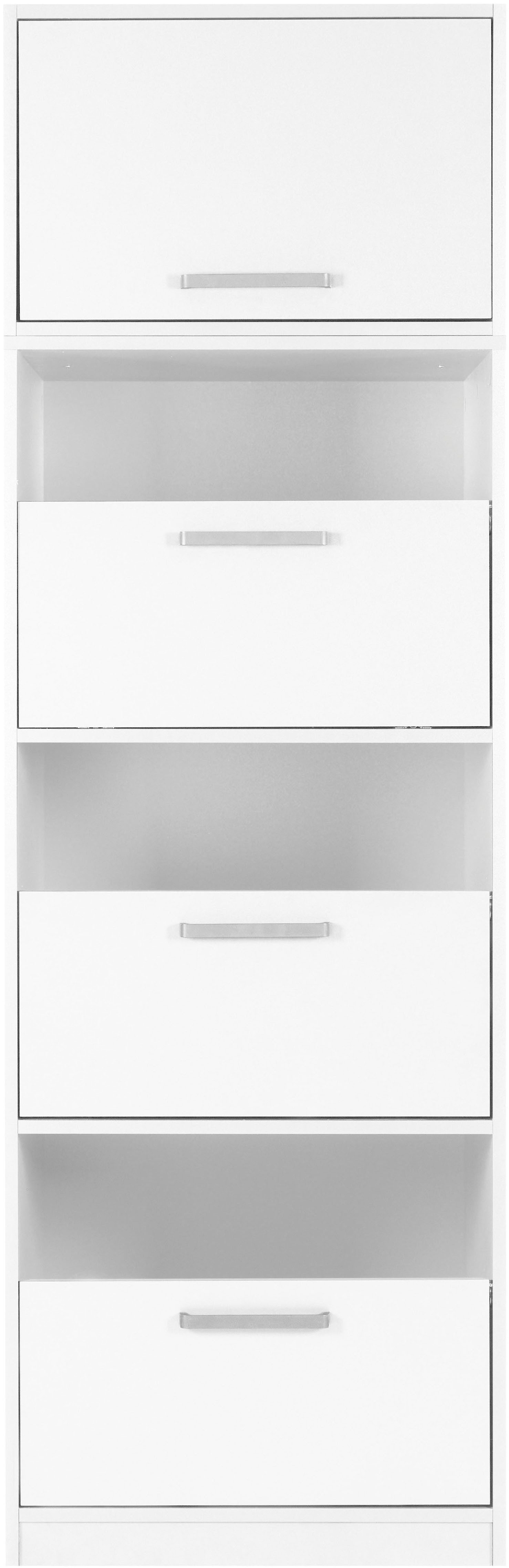 Inter Link Wäscheschrank Norela, 2-tlg. Schrank mit Wäscheeinwurf, softclose, 67 x 68 x 208 cm (1-St) Hauswirtschaftsraum, höhenverstellbare Füße, Klappbare Türen