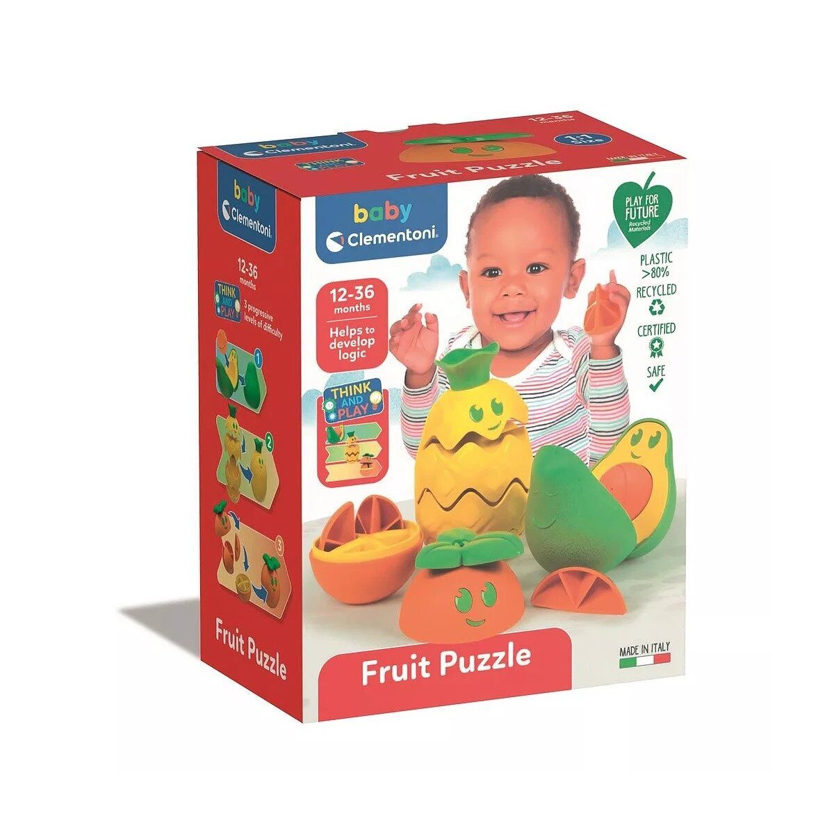 Lernspielzeug Früchte Friendly Faces Obstsortier-Babyspielzeug, Puzzle