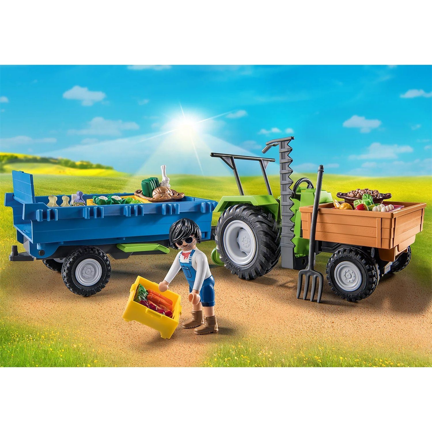 Playmobil® 71249 Traktor mit Hänger Konstruktions-Spielset günstig online kaufen
