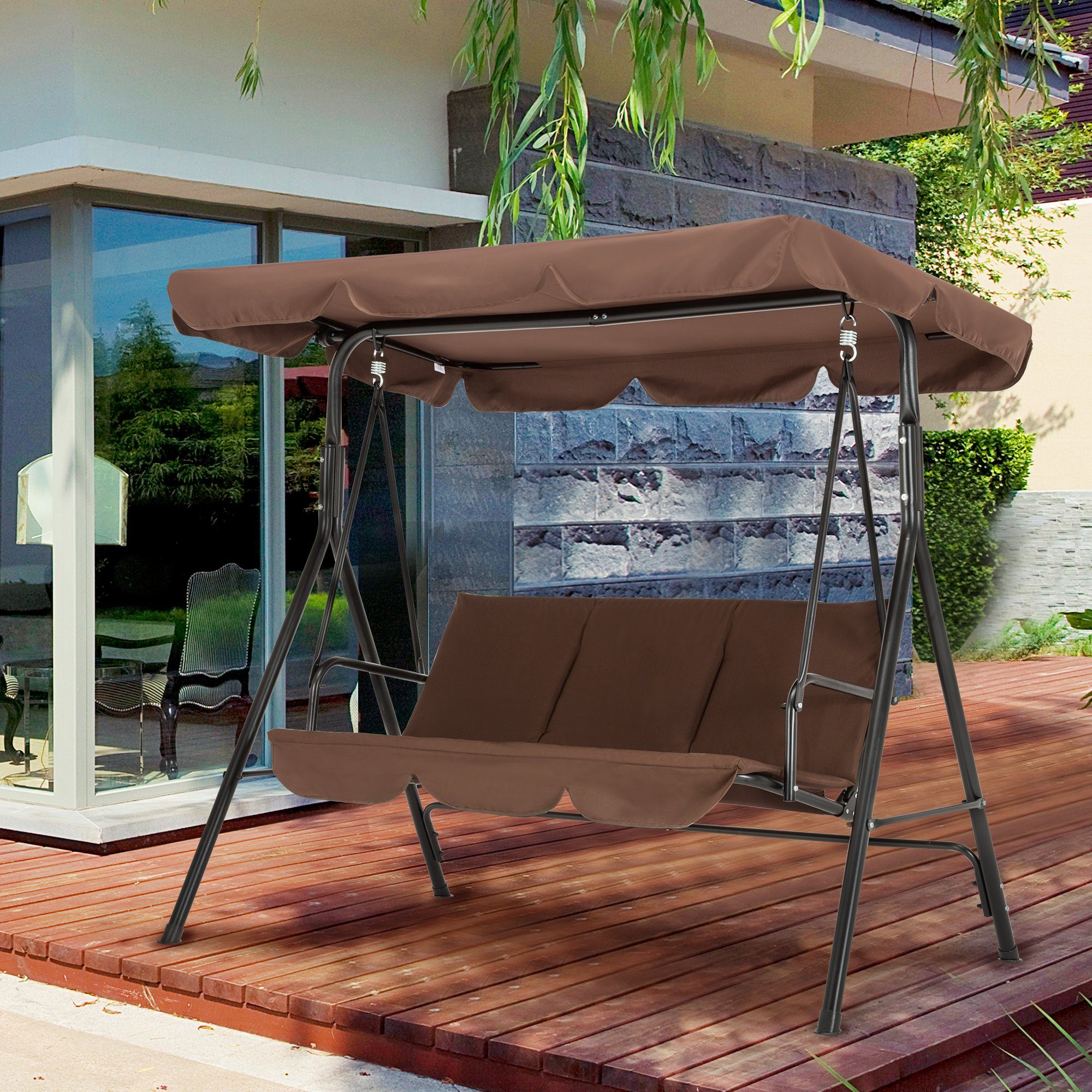 MCombo Hollywoodschaukel MCombo 3-Sitzer Hollywoodschaukel Gartenschaukel 8 günstig online kaufen