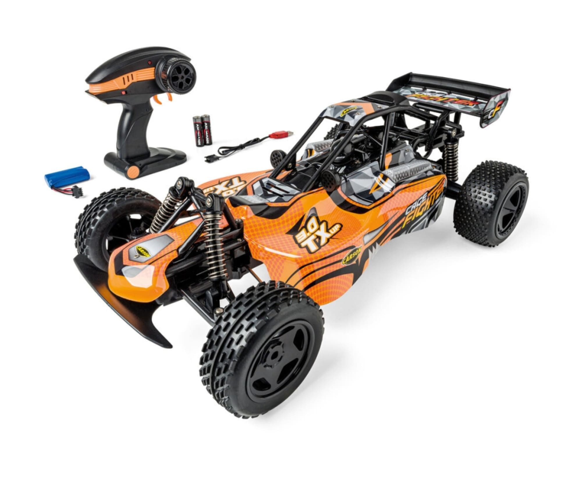 CARSON RC-Buggy Carson 1:10 Cage Fighter 2.4GHz 100% RTR orange