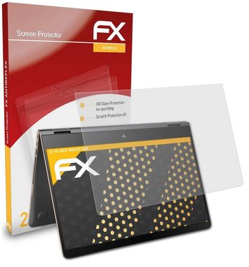 atFoliX Schutzfolie für HP Spectre x360 15-bl130ng, (2 Folien), Entspiegelnd und stoßdämpfend