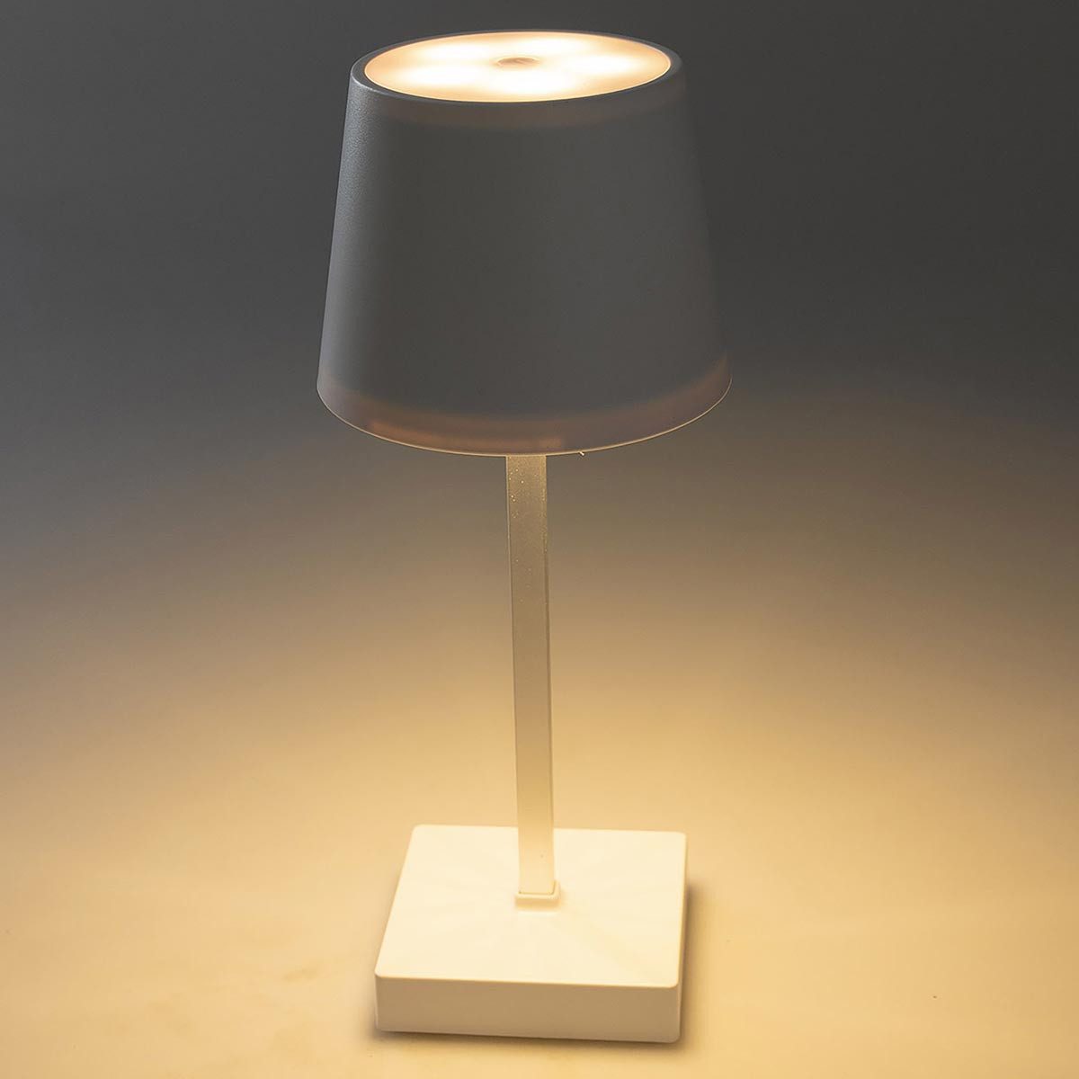 ChiliTec Tischleuchte LED Akku Tischleuchte 26cm, 160lm dimmbar, weiß, warmweiß