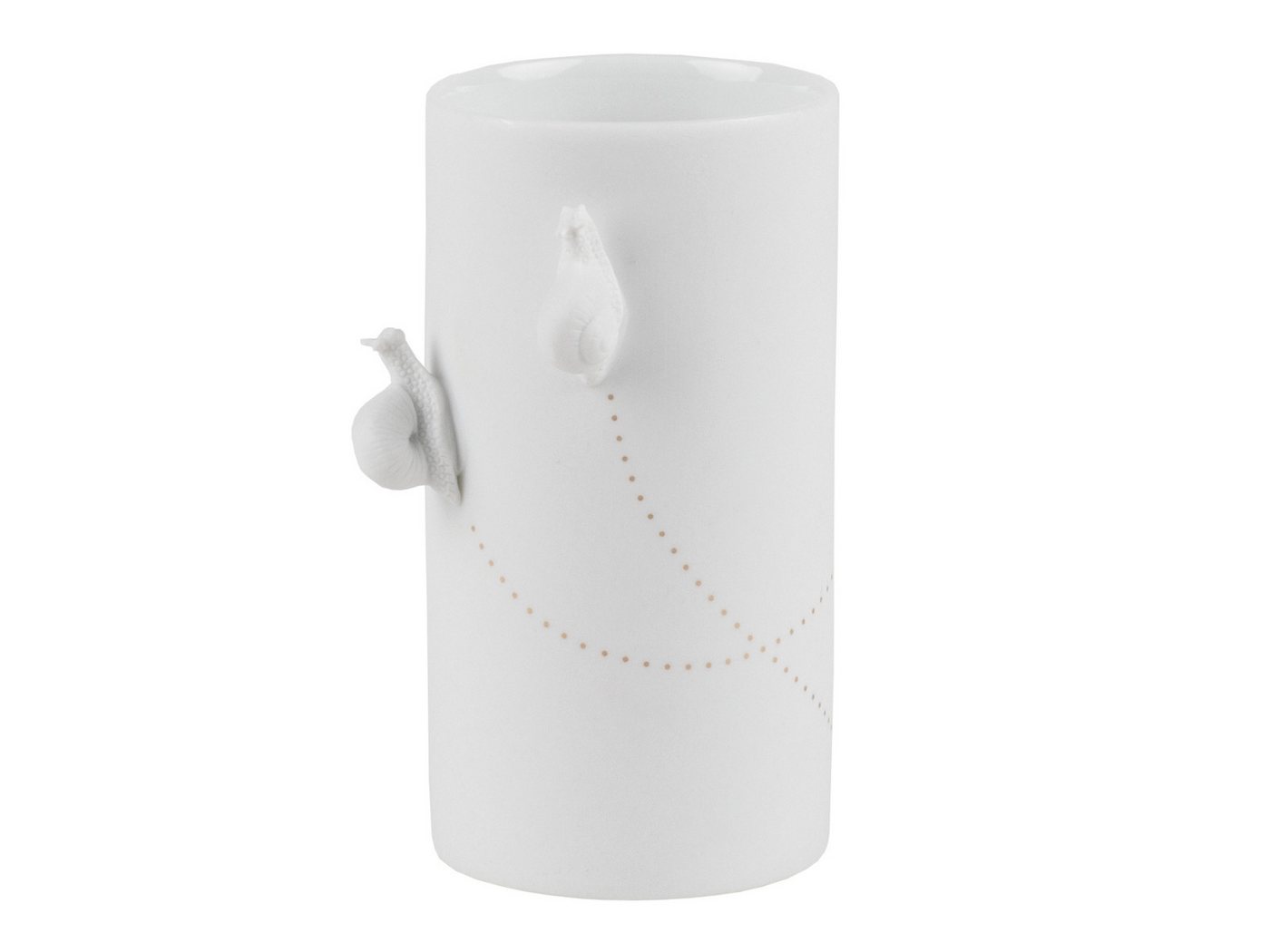 Räder Dekovase Porzellangeschichten Vase Schnecke weiß 10,5cm (Dekovasen)