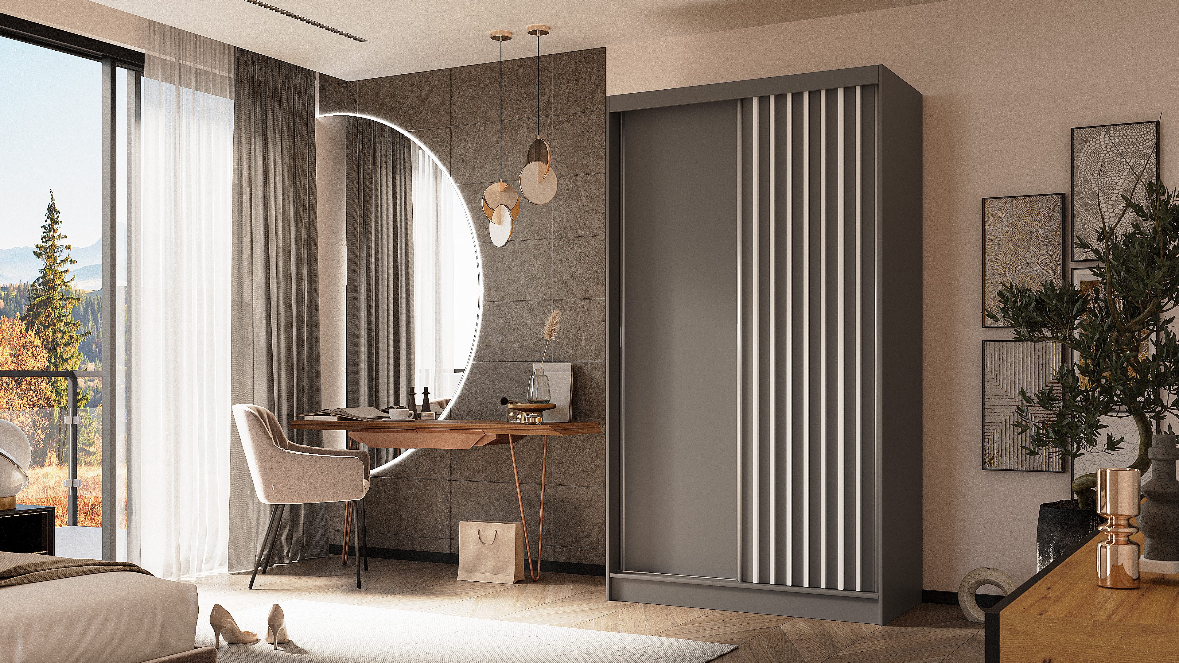 ALTDECOR Schiebetürenschrank LABELLO (Kleiderschrank Garderobenschrank mit günstig online kaufen