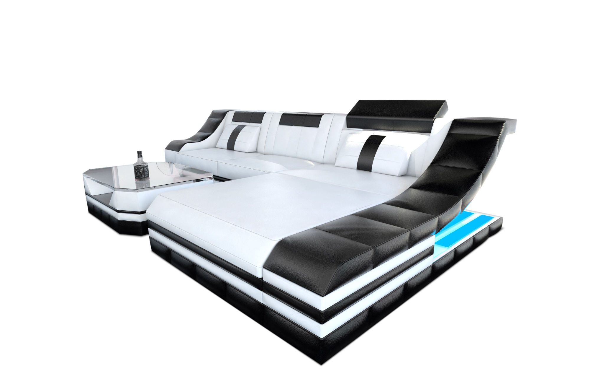Sofa Dreams Ecksofa Ledersofa Turino Mini L Form, Designersofa