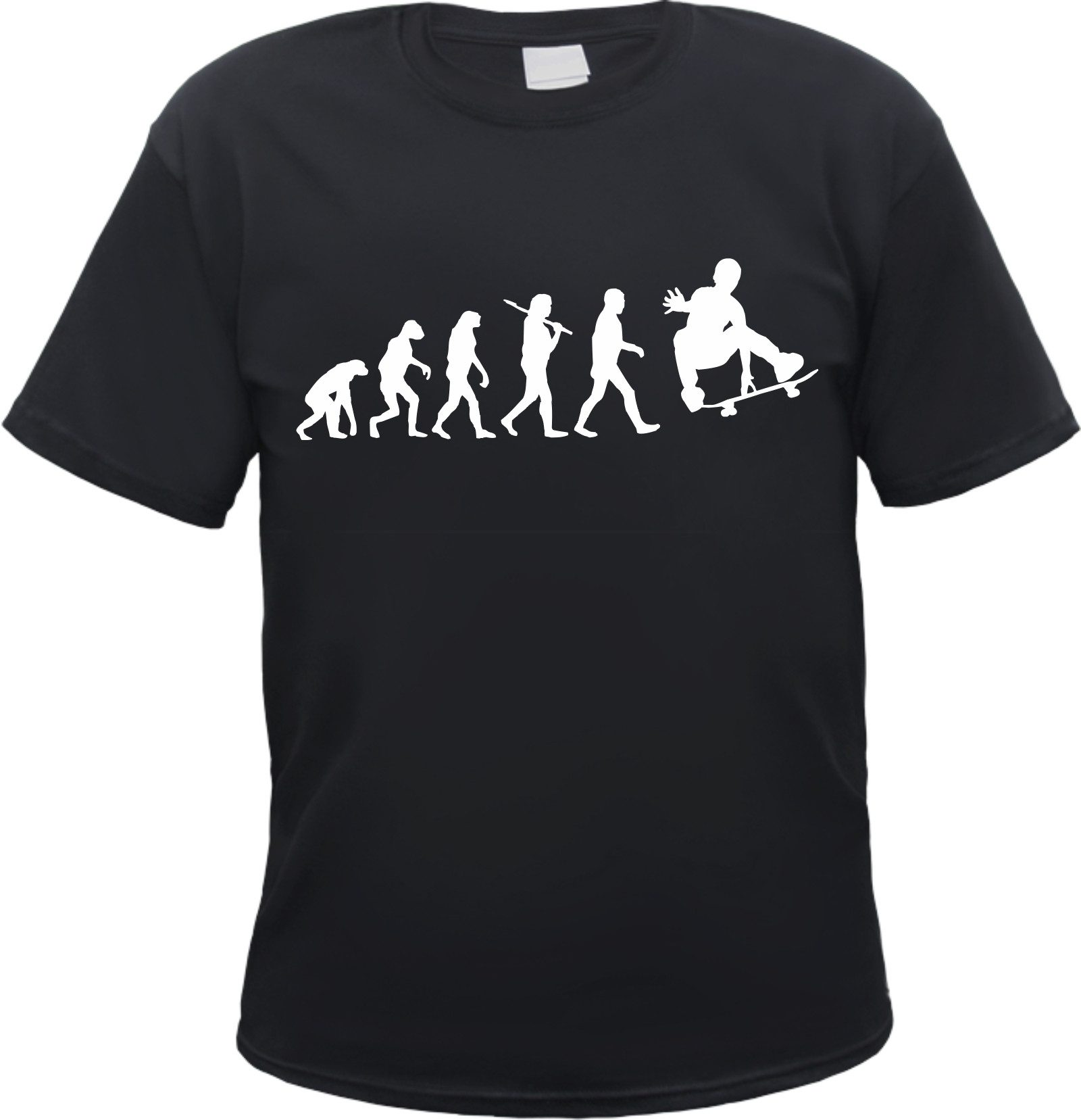 HB-Druck T-Shirt Evolution Skater Herren T-Shirt - Tee Shirt Skateboard aus 100% Baumwolle mit strapazierfähigem Aufdruck