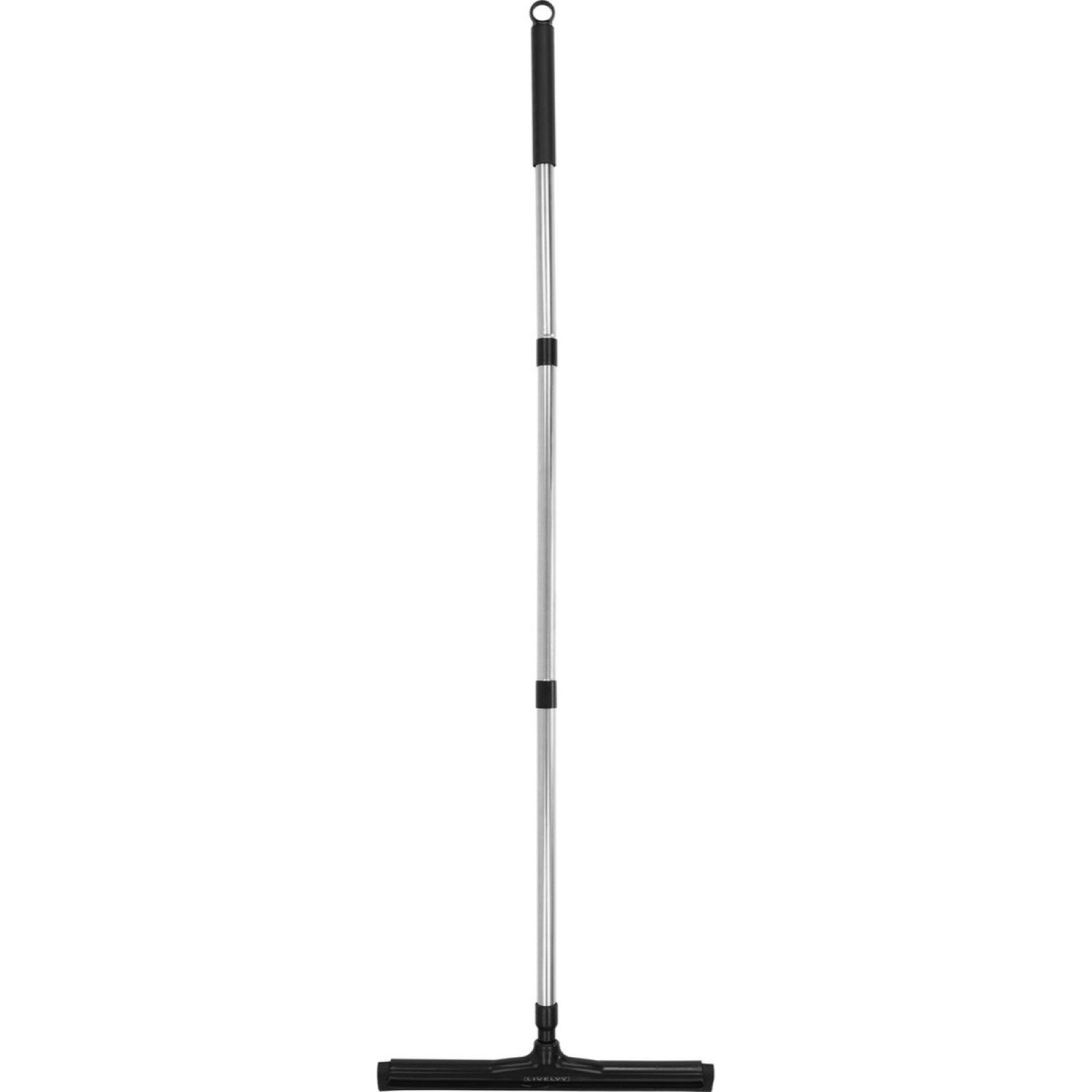 HAC24 Wasserabzieher Bodenabzieher Wasserschieber Bodenwischer, mit Stil 140 cm Edelstahl Schwarz 45 cm Breite Doppel-Abziehlippe