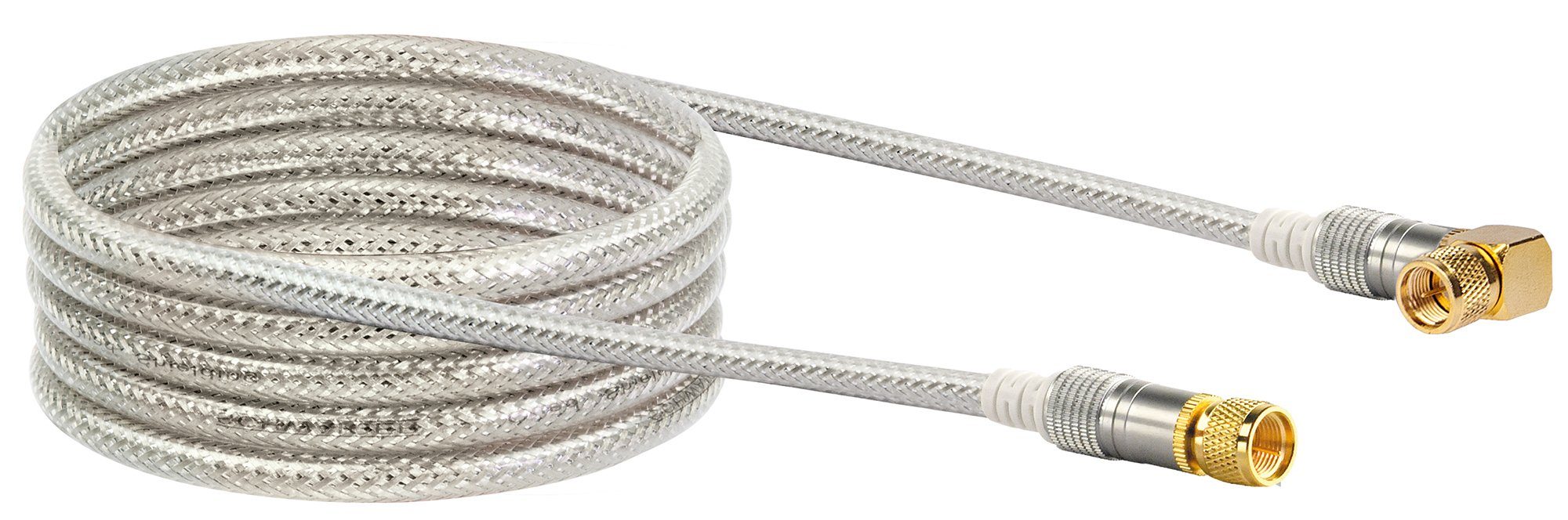 Schwaiger KVCWHD50 532 SAT-Kabel, F-Stecker, F-Winkelstecker, (500 cm), 4-fach geschirmt