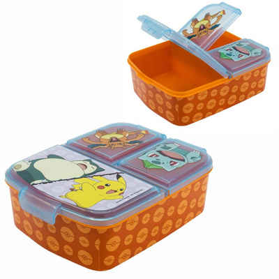 POKÉMON Lunchbox »Brotdose 3 getrennte Fächer Pokemon Lunch to Go Vesper Dose«