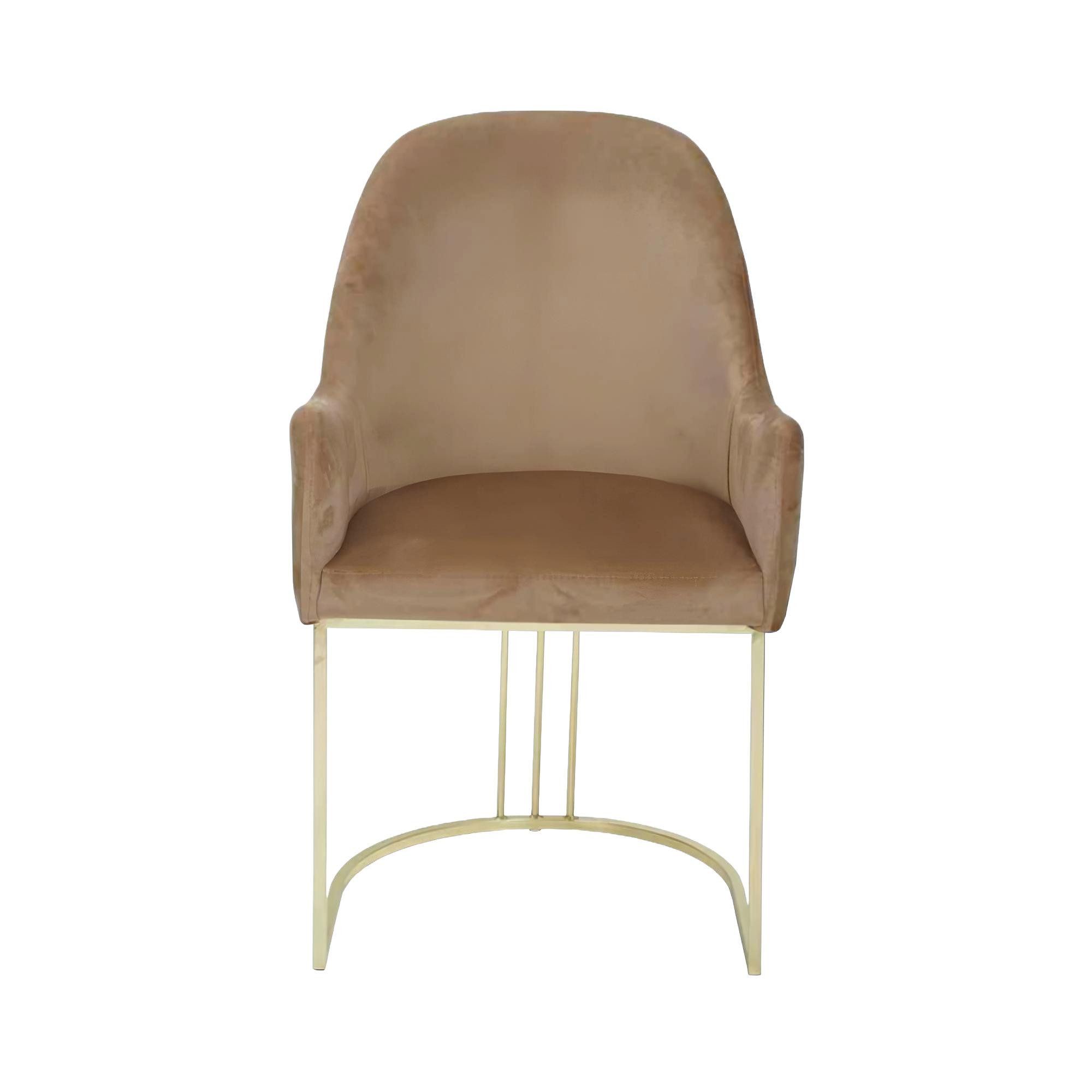 Xlmoebel Esszimmerstuhl Moderne Polsterung, goldener Edelstahl Einzelsitz Designer Lehnstuhl (1 St), Hergestellt in Europa