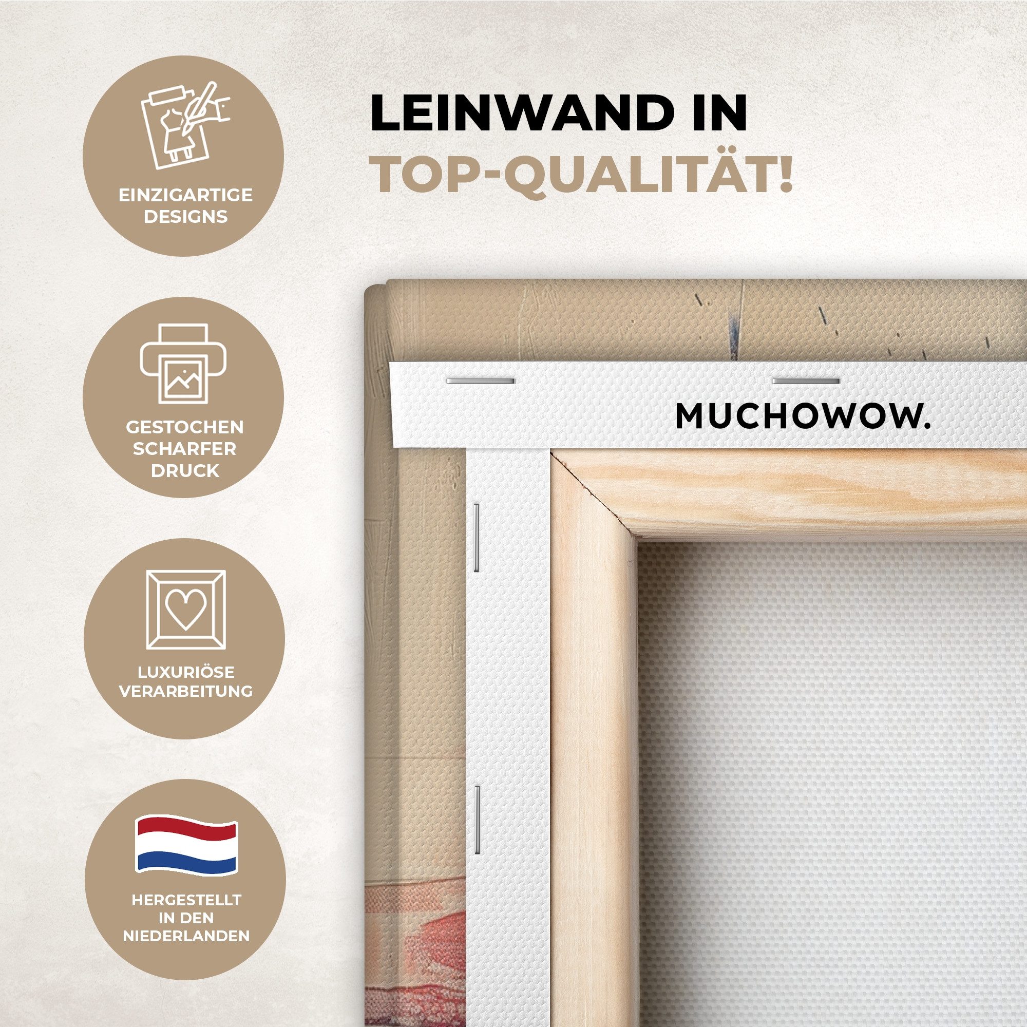 MuchoWow Leinwandbild Farbenfroh - Abstrakt - Lackoptik - Modern, Fotodruck (3 St), Wand Bilder 3 Set, Deko Schlafzimmer Wohnzimmer Flur 60x40 cm