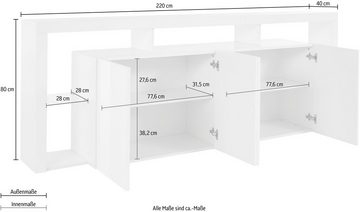 Tecnos Sideboard Essential, Breite ca. 220 cm