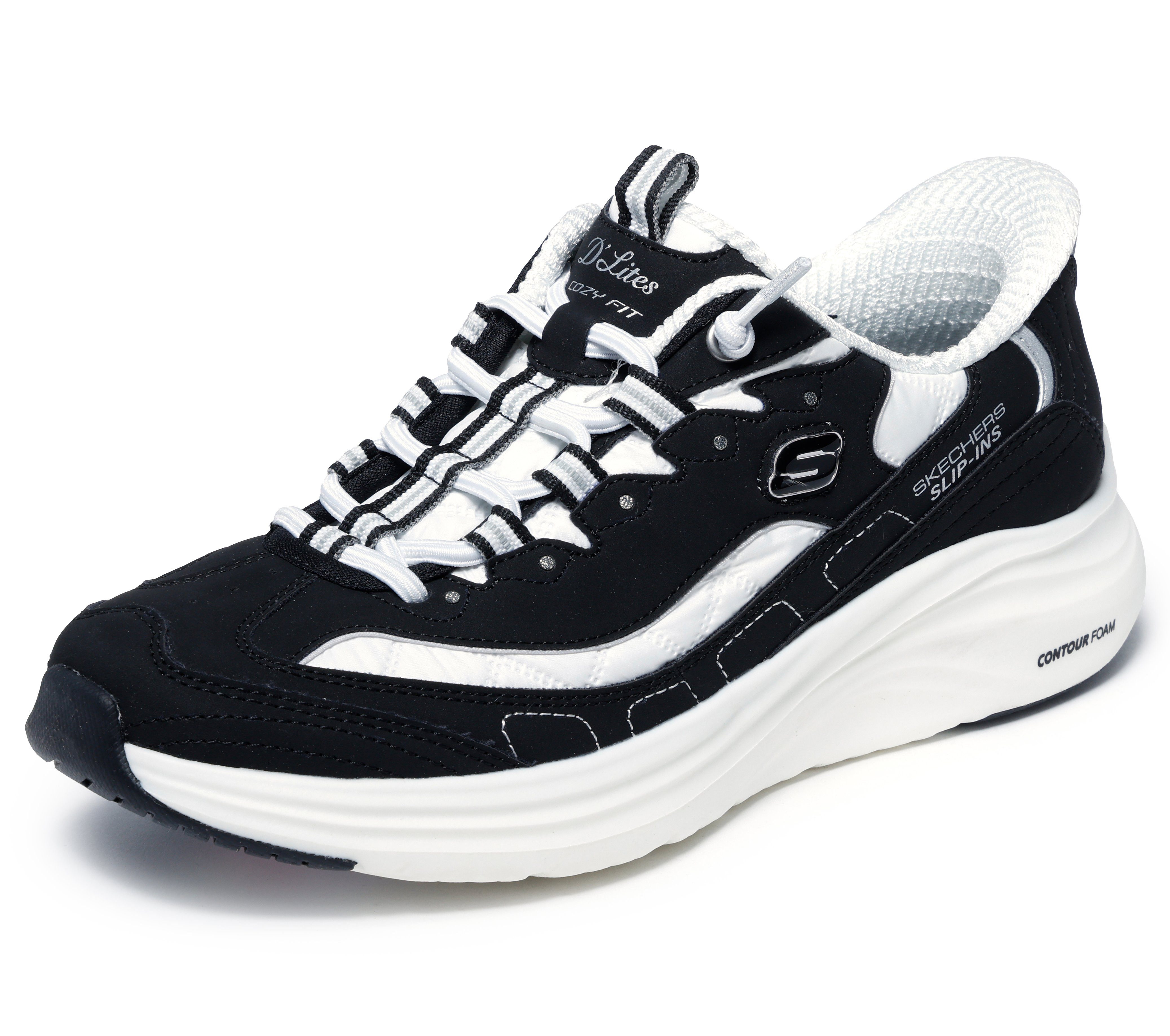 Skechers CONTOUR FOAM-SWEET NOSTALGIA Slip-On Sneaker Schlupfschuh, Slipper mit Slip-Ins Funktion, Cozy Fit™-Komfort