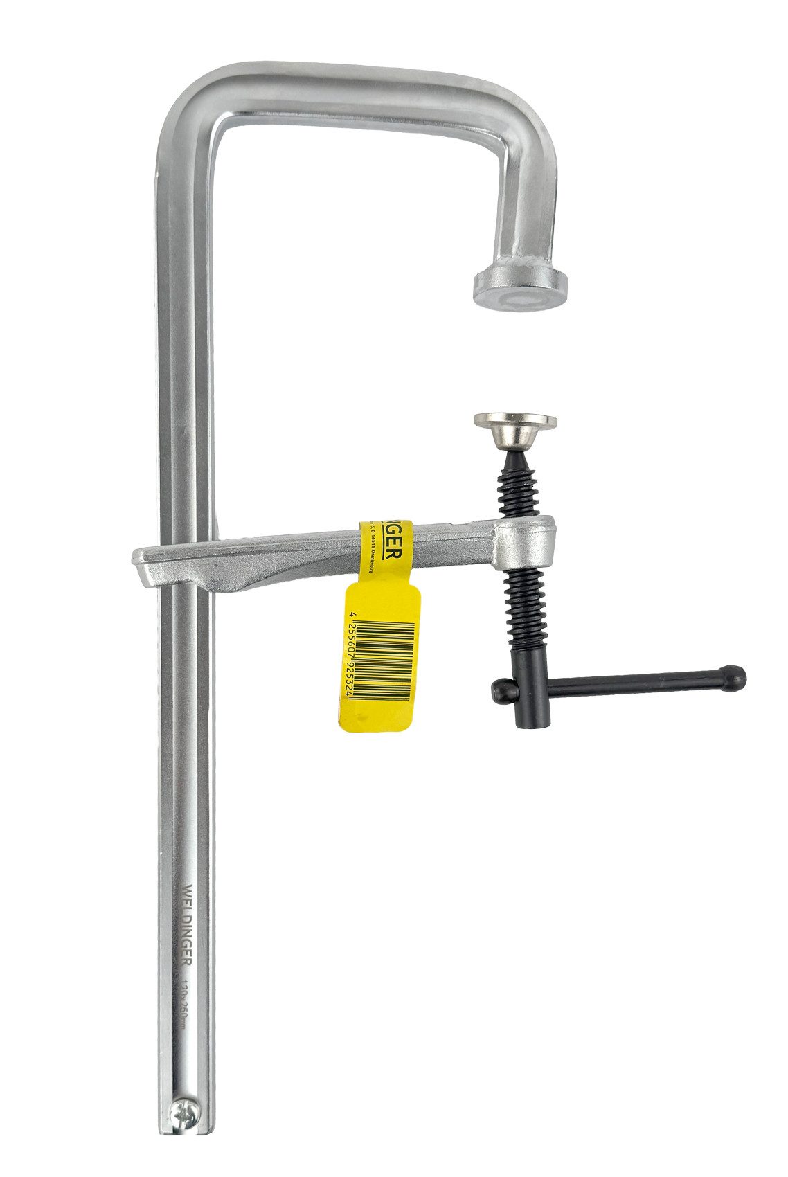 WELDINGER Schraubzwinge Ganzstahl-Schraubzwinge U-Form 120x250 mm für T- und Doppel-T-Profile, (1 St), U-Form 120x250 mm