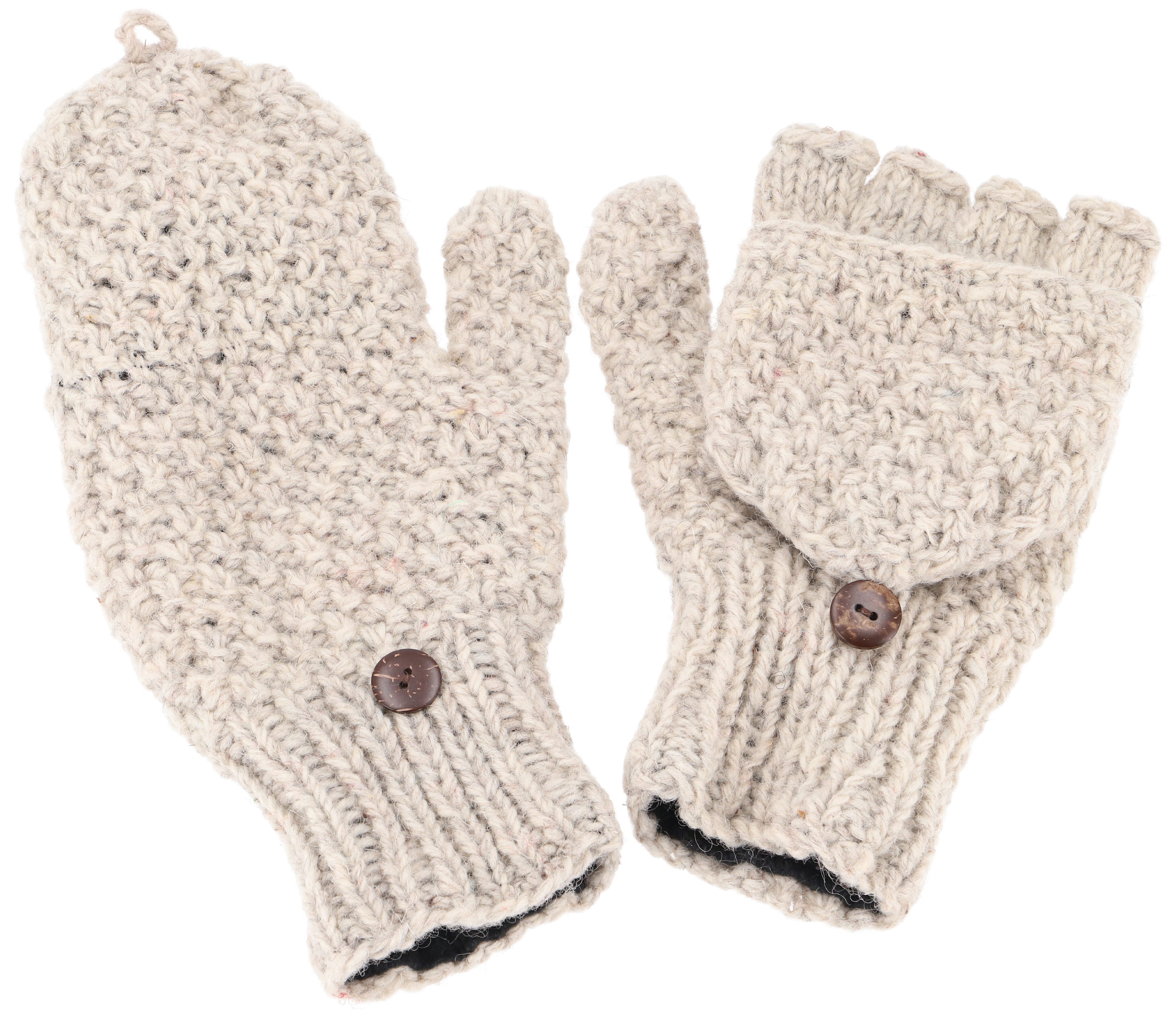 Strickhandschuhe Handgestrickte Klapphandschuhe,..