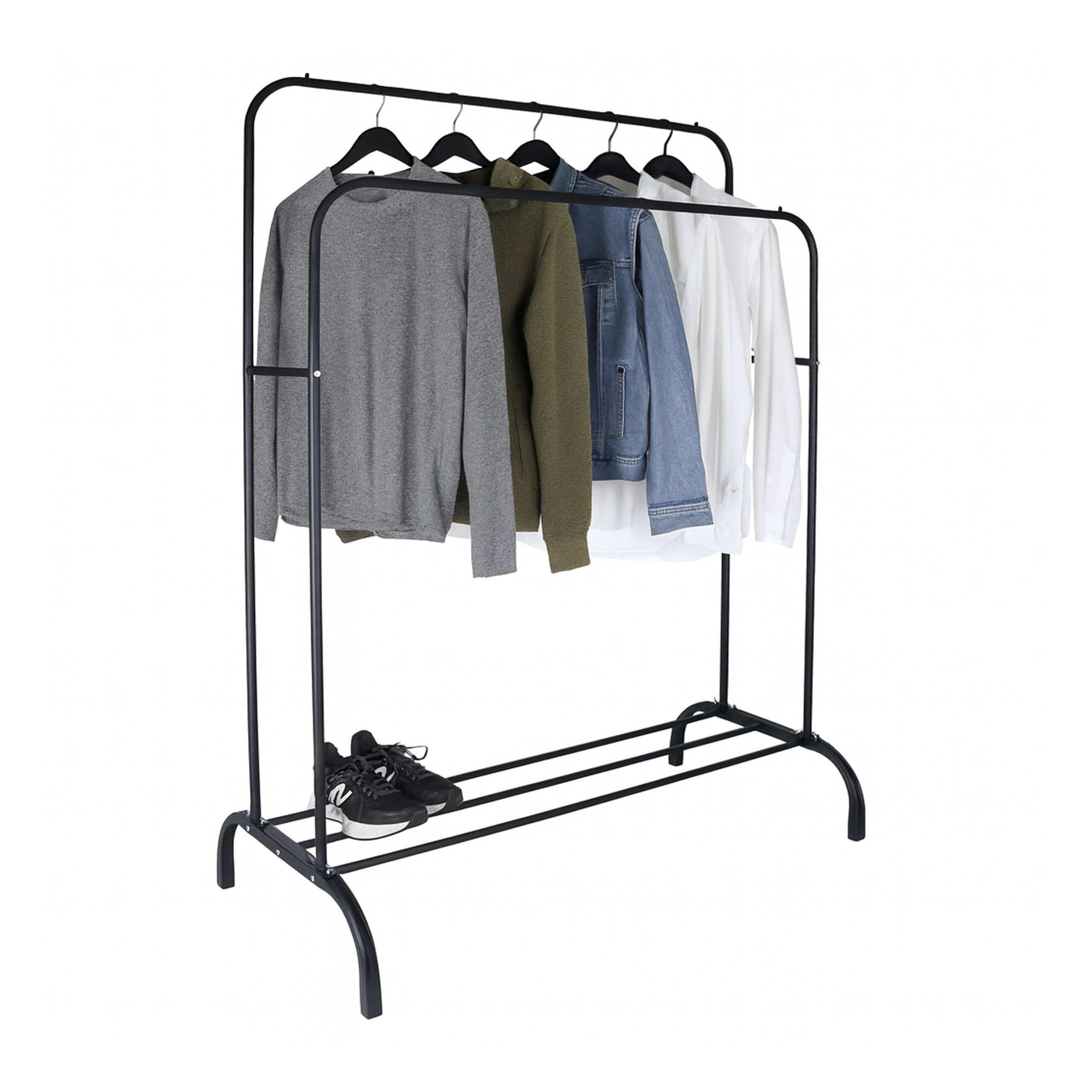 relaxdays Kleiderständer 2 Stangen und Ablage, günstig online kaufen