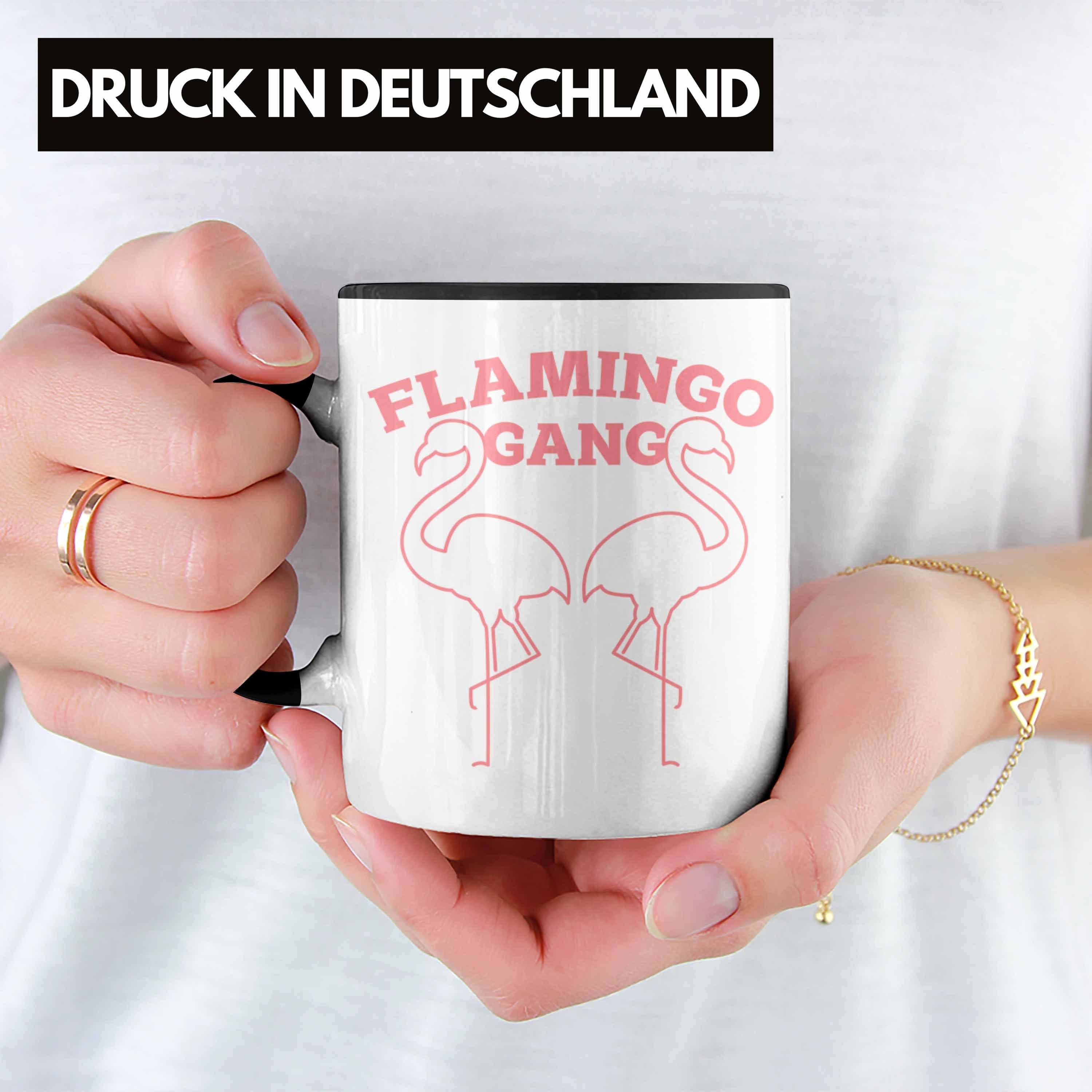 Trendation Tasse Trendation Lustige Tasse Geschenkidee Pink Fla Schwarz Flamingo-Fans -Flamingo