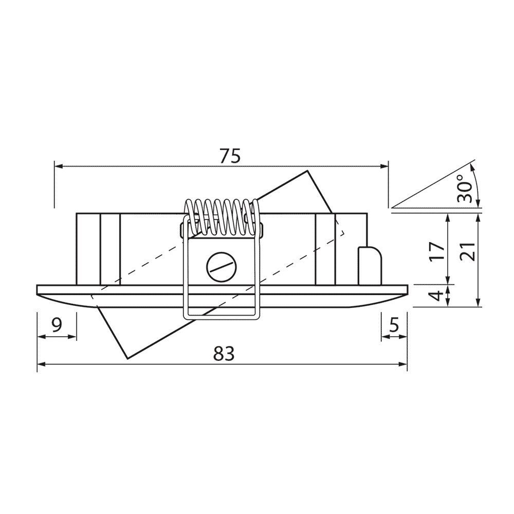 Einbaustrahler Alu LED Lochdurchmesser Einbaustrahler Fassung, inkl. 75mm schwenkbar SEBSON GU10