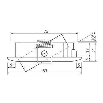 SEBSON LED Einbaustrahler Einbaustrahler Alu schwenkbar inkl. GU10 Fassung, Lochdurchmesser 75mm