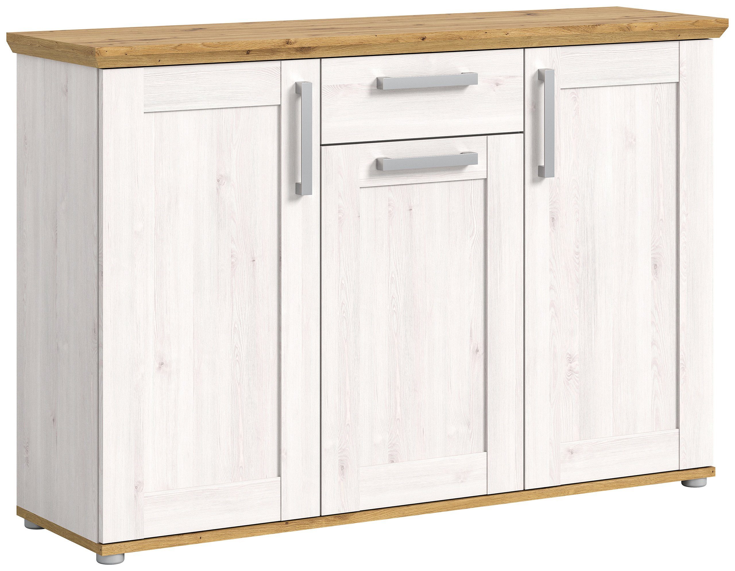 Newroom Kommode Sibiu Lärche 133 cm, Kommode Sibiu Lärche Sideboard Highboard Landhaus Modern Wohnzimme...