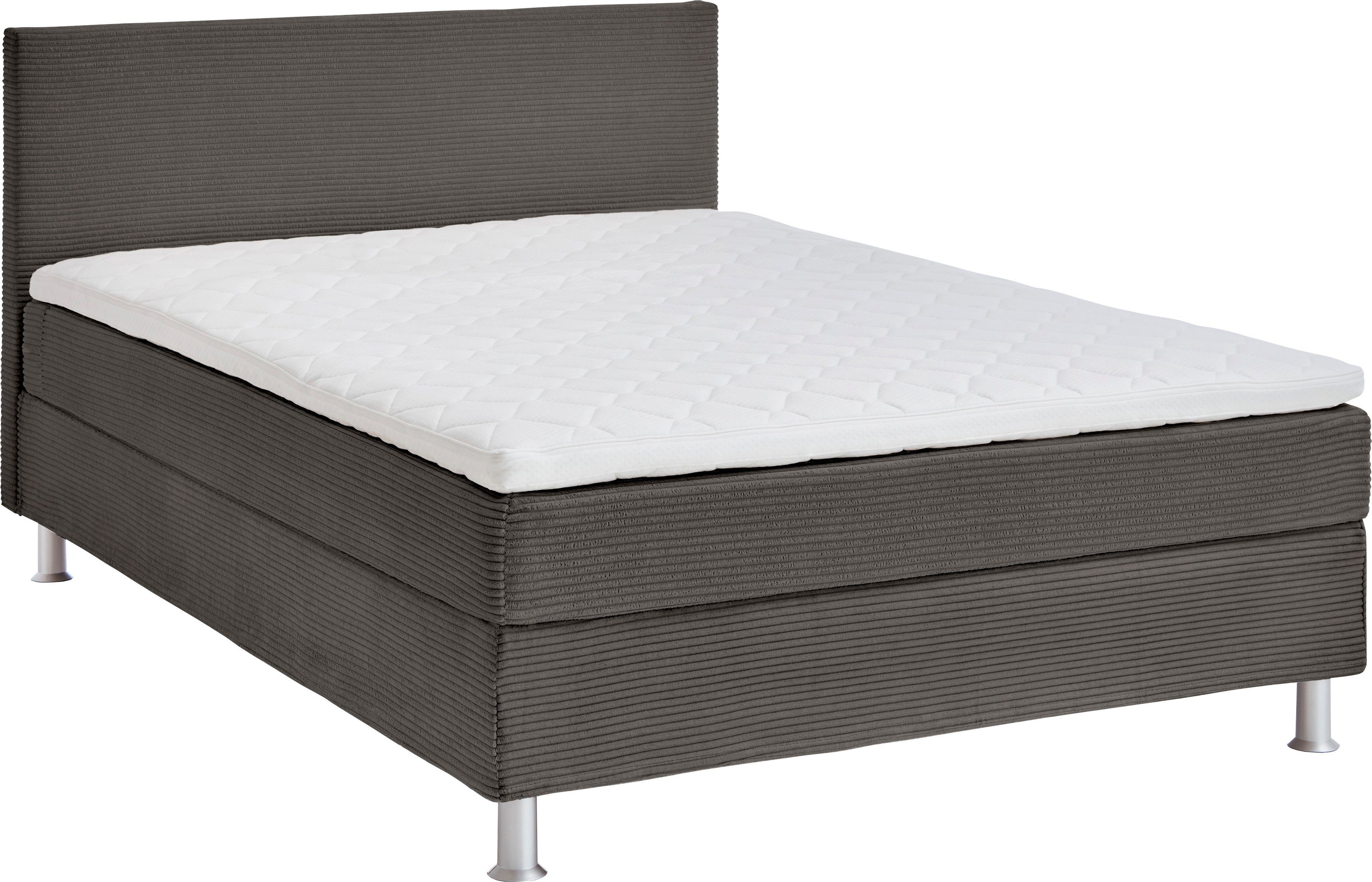 ATLANTIC home collection Boxbett Edison, inkl. Bonnellfederkern-Matratze und Topper