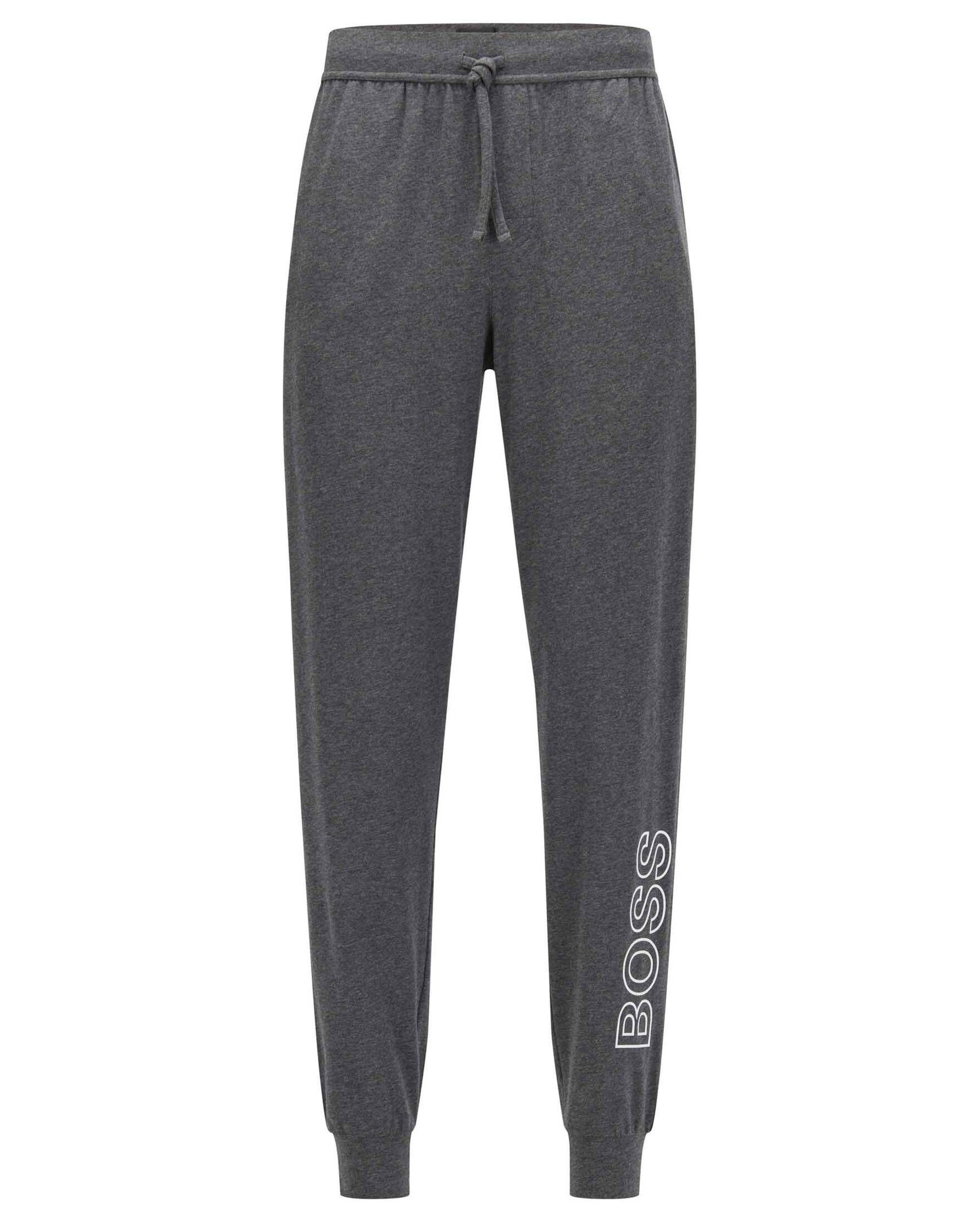 BOSS Schlafhose Herren Pyjamahose IDENTITY PANTS (1-tlg) 039 medium grey