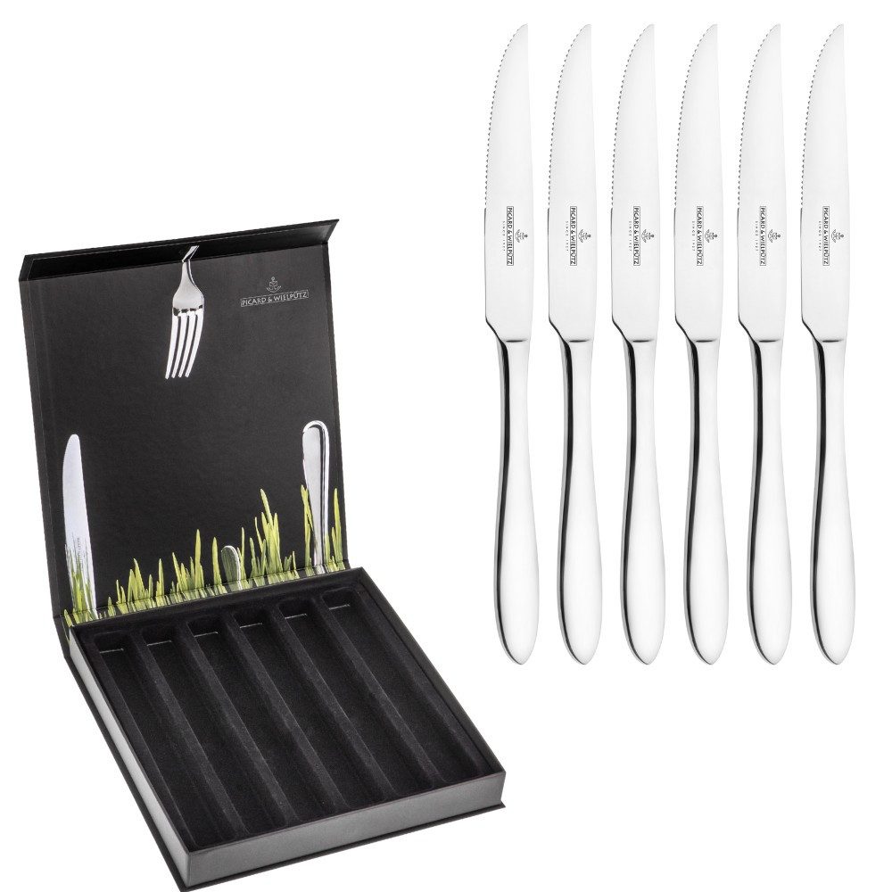 Picard & Wielpütz Solingen Steakmesser Bozen, im Geschenkkarton (6 Stück), praktisches Steakmesser-Set