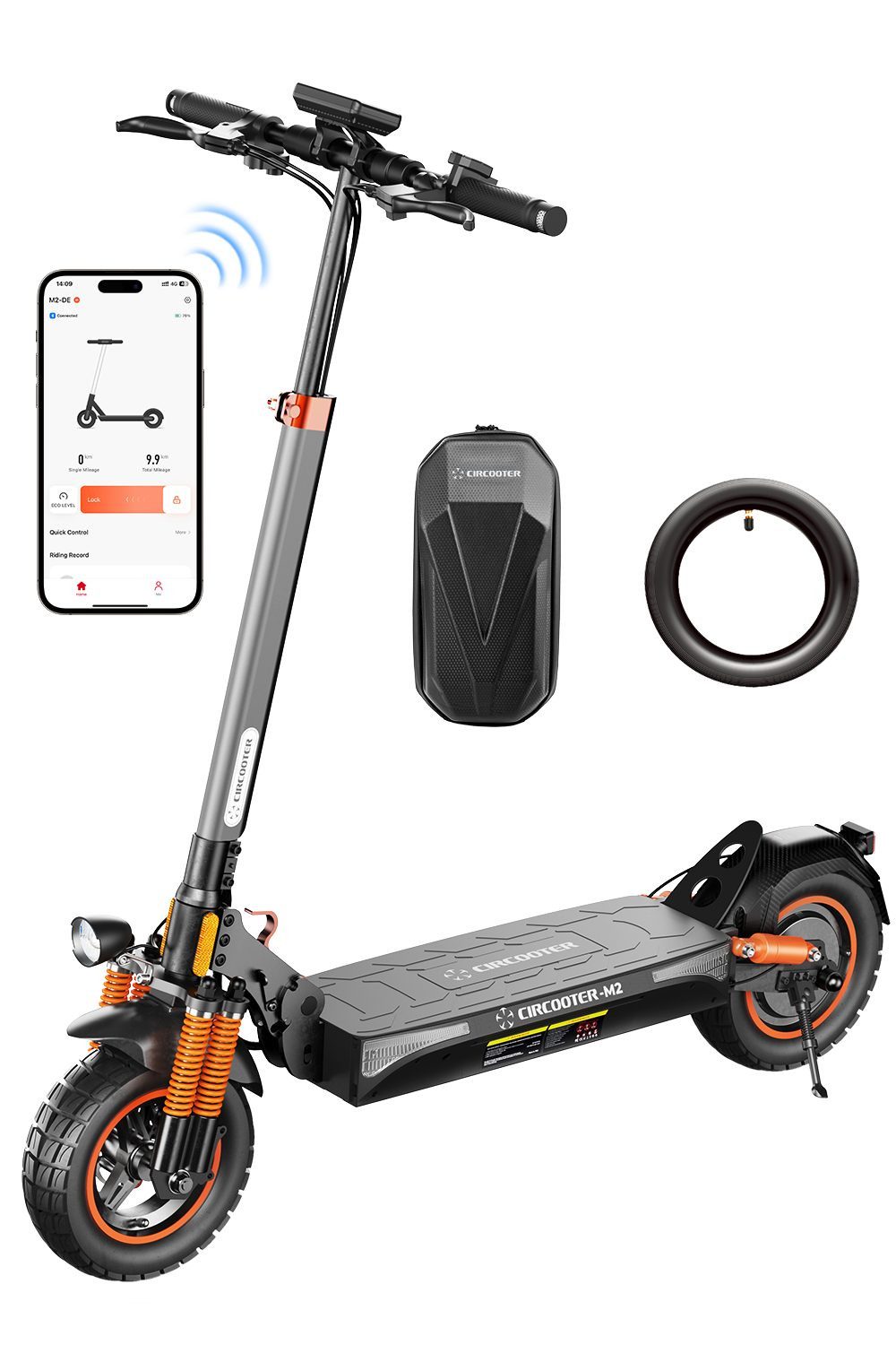 E-Scooter 10 Zoll Elektroroller mit Straßenzulassung passt ins Gelände, 12,5 Ah