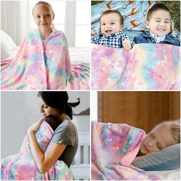 Kinderdecke weiche Decke für Kinder Mädchen, PFCTART, Beleuchtete Decke